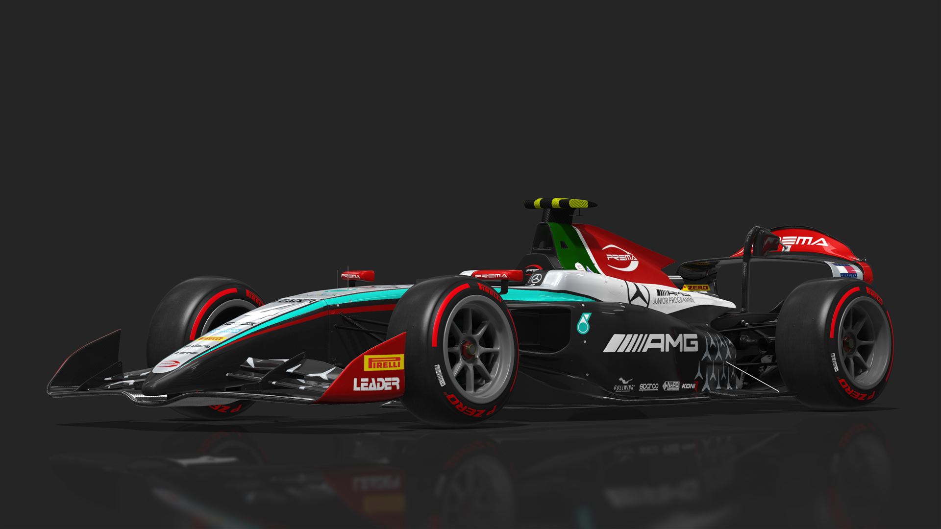 Dallara F2 2024, skin 4_Prema_Mercedes_Kimi_Antonelli