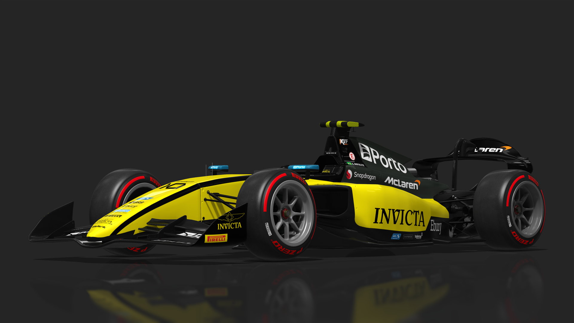 Dallara F2 2024, skin Invicta #10 Monaco