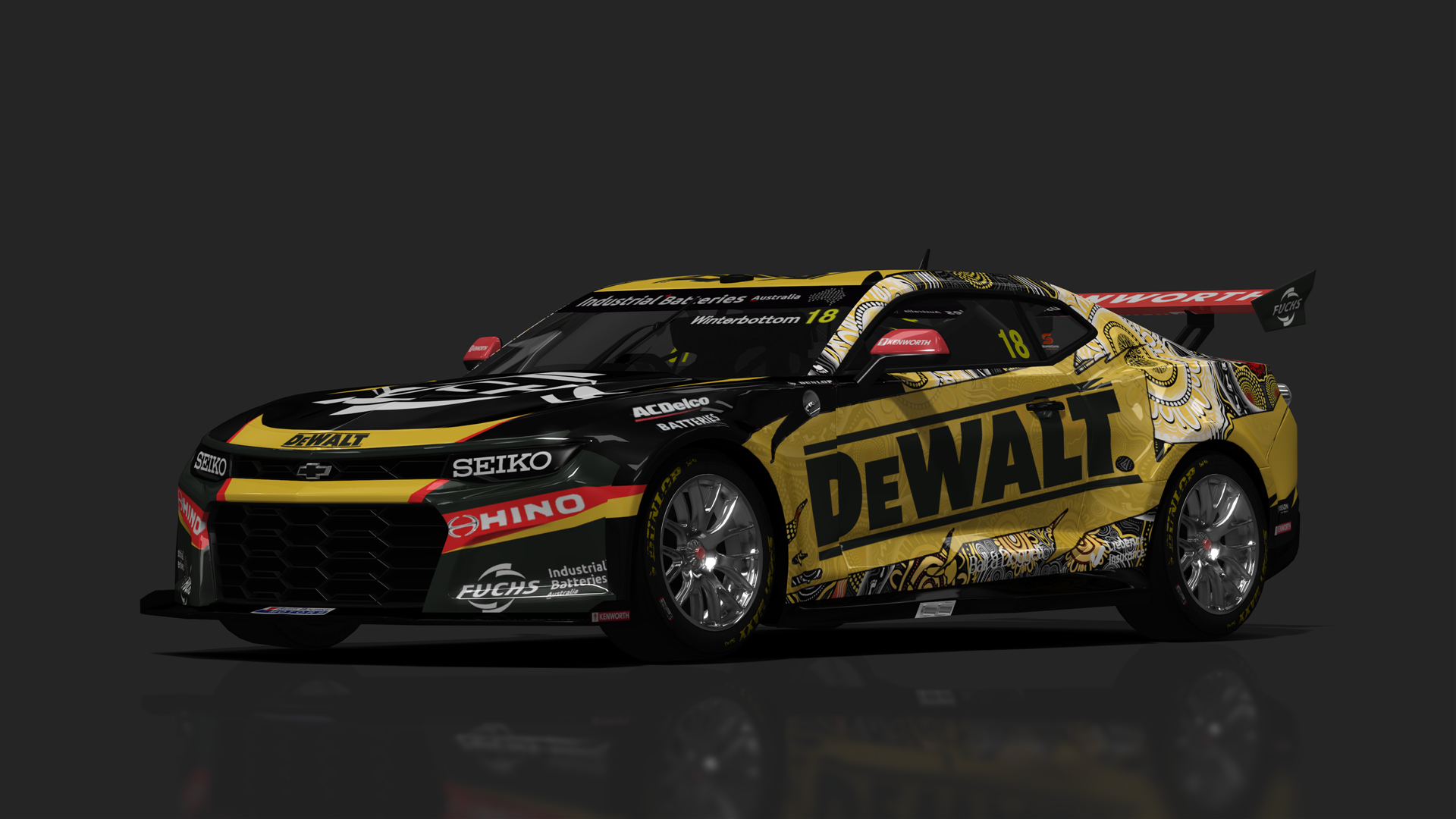 BCRC V8SC Chevrolet Camaro ZL1-1LE, skin DEWALT 18 Indigenous 2023