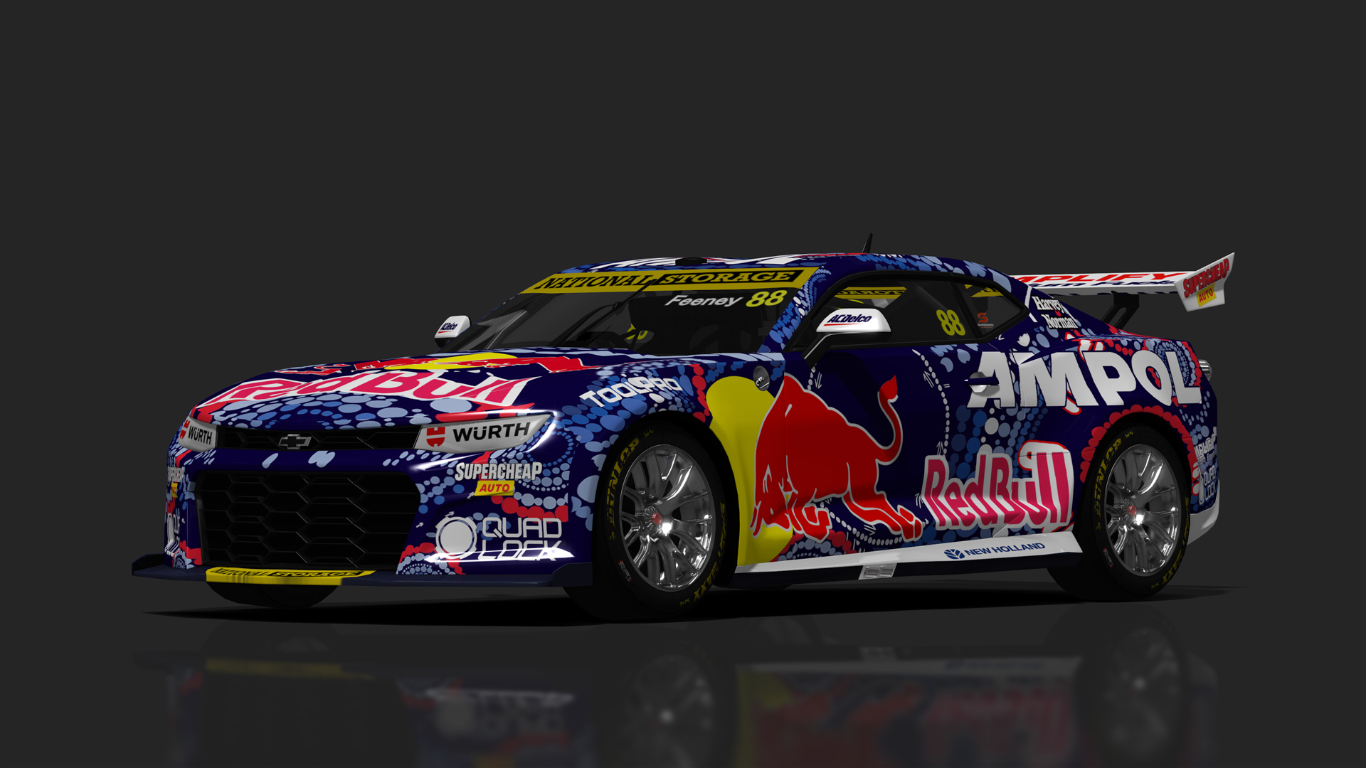 BCRC V8SC Chevrolet Camaro ZL1-1LE, skin Red Bull Indigenous design 2023