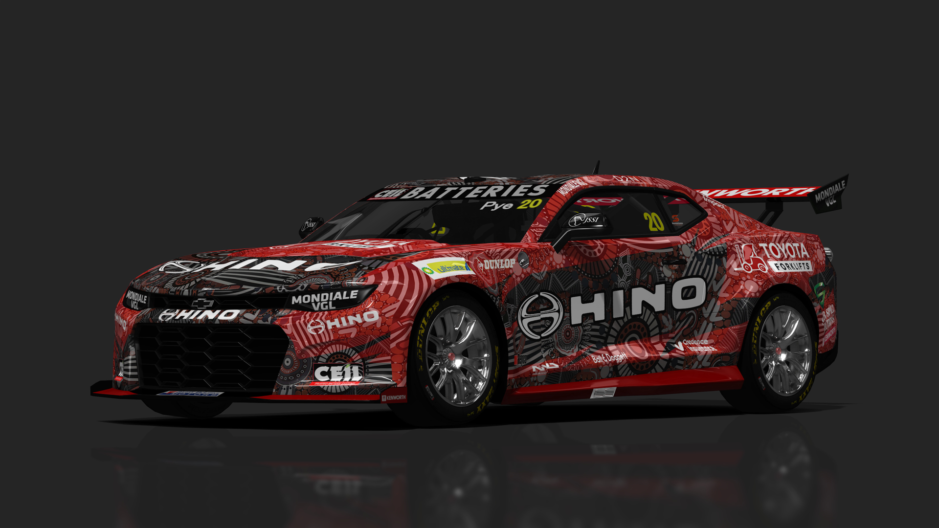 BCRC V8SC Chevrolet Camaro ZL1-1LE, skin Scott Pye 2023 Indigenous design