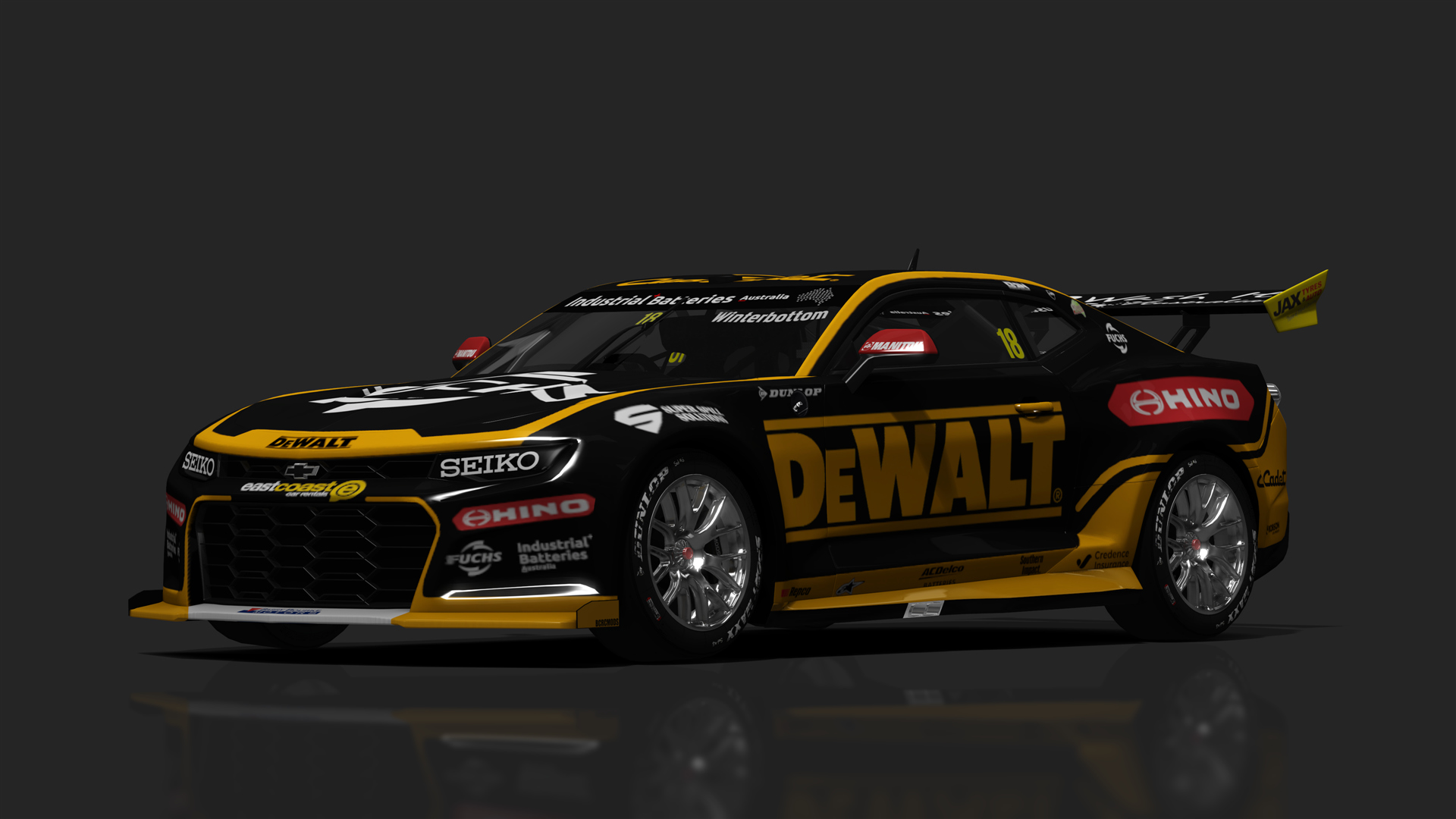BCRC V8SC 2024 Chevrolet Camaro ZL1-1LE, skin DEWALT_18
