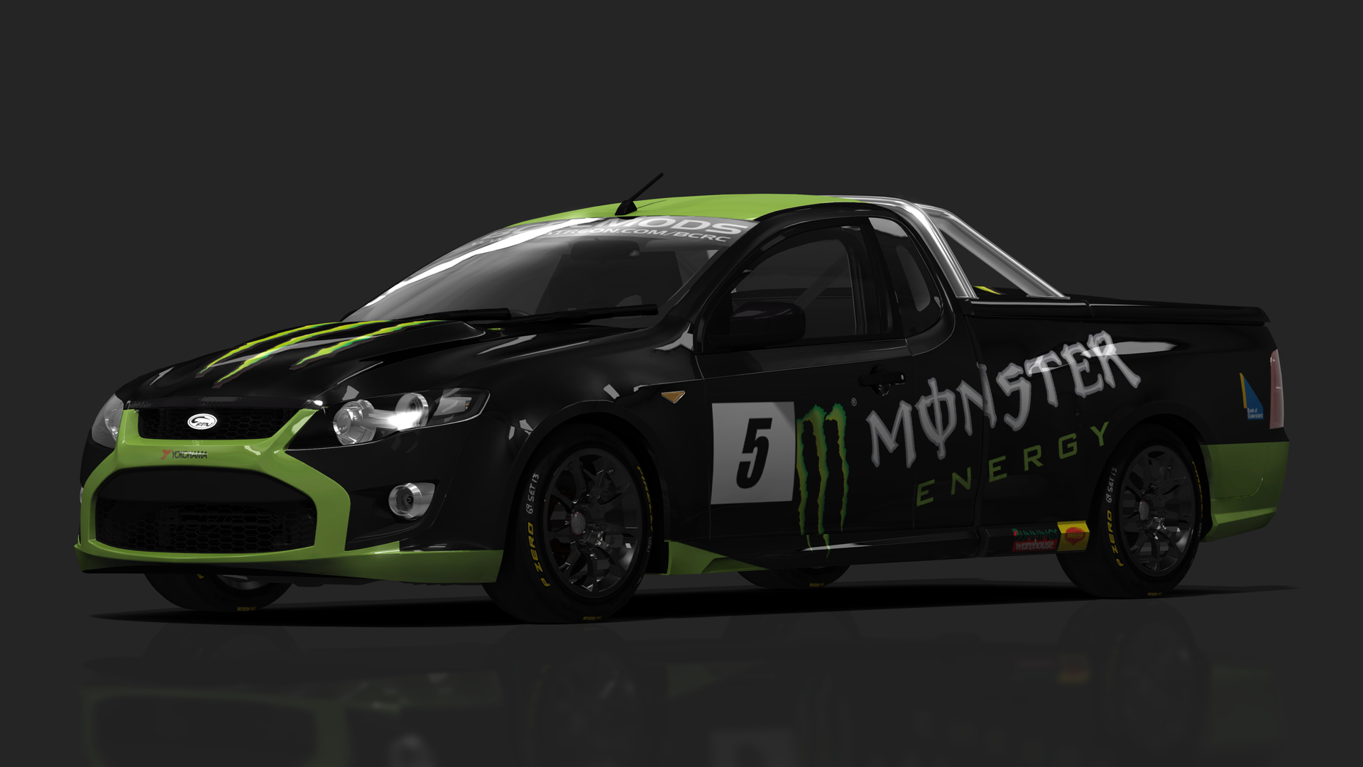 BCRC V8 Utes FPV F6, skin Monster Energy