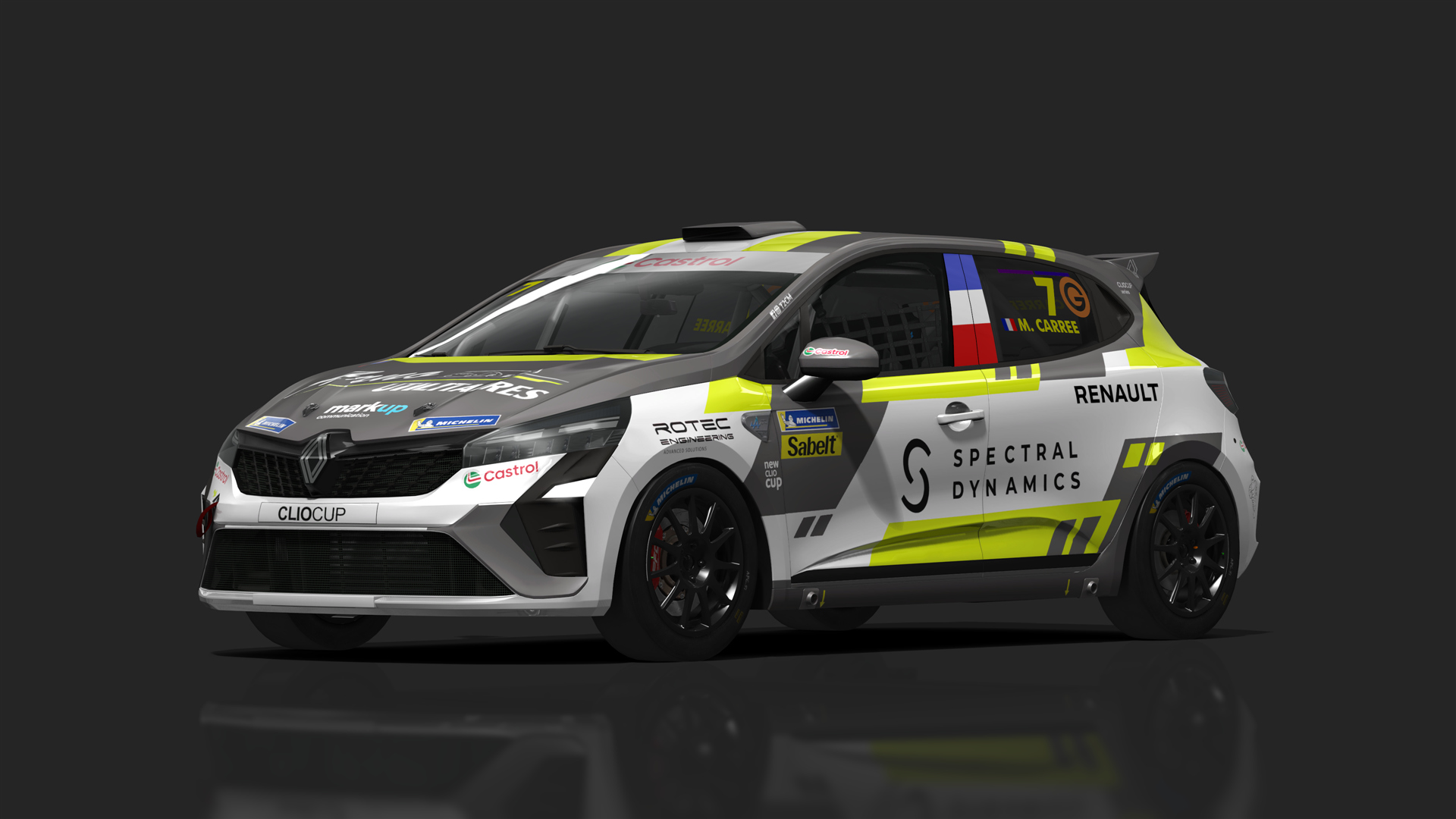 Renault Clio 5 Cup Phase 2, skin ccup_7_carree
