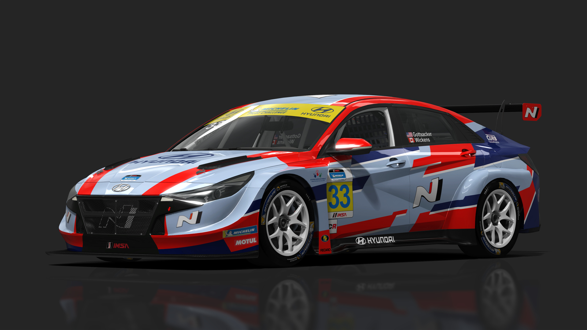 Hyundai Elantra N TCR 2024, skin imsa_33_gottsacker-wickens