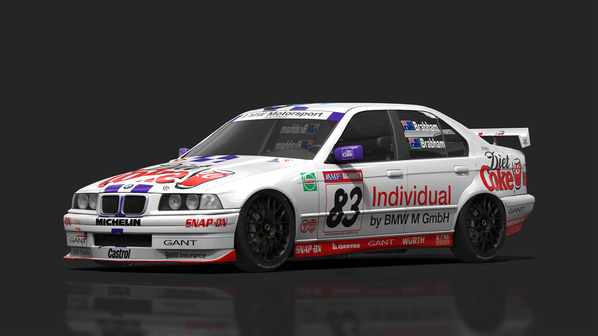 BTCC 90s - BMW 320i, skin 97_83_Diet_Coke_Bathurst_1000