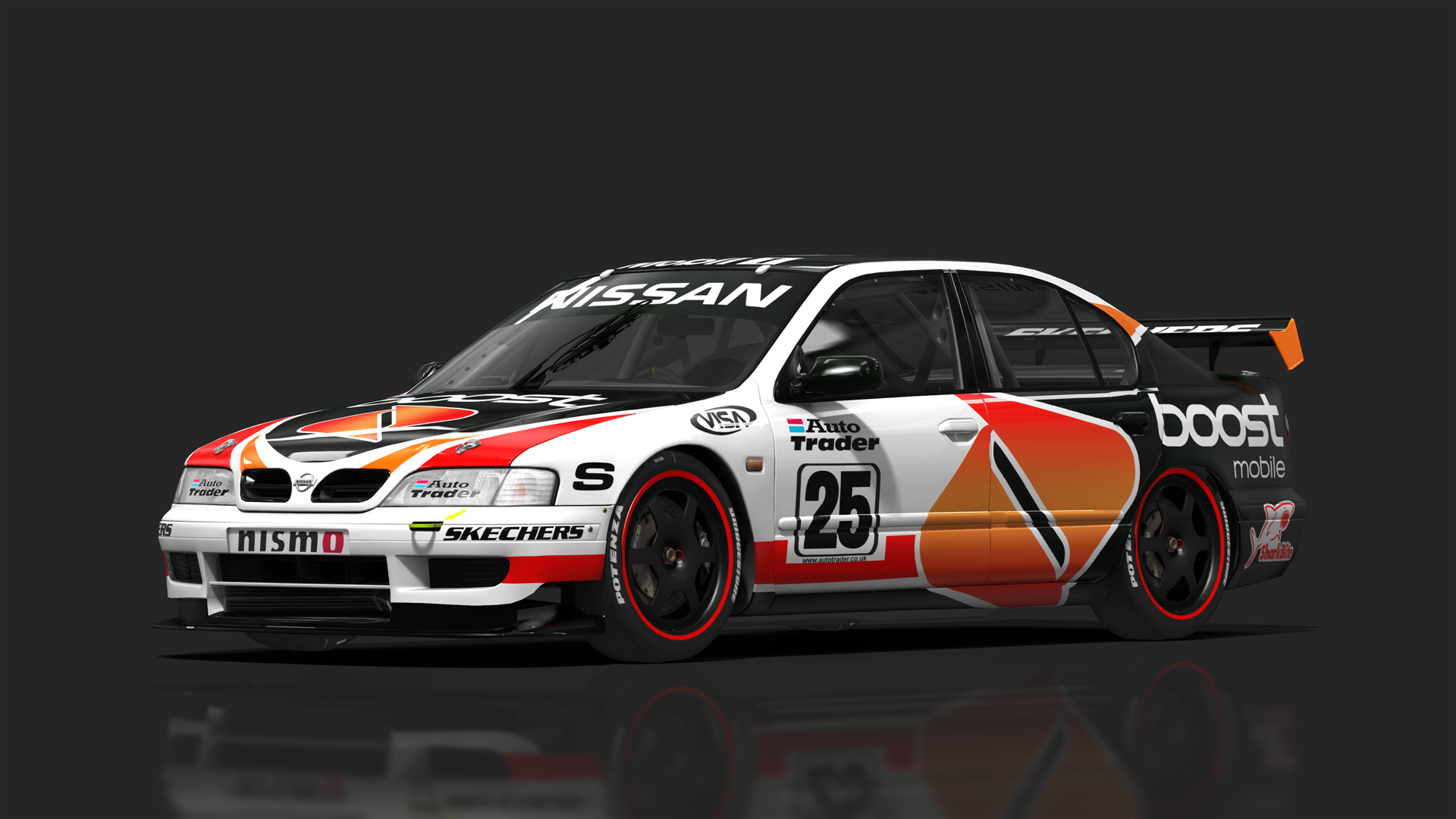 BTCC 90s - Nissan Primera P11, skin Boost Racing 25