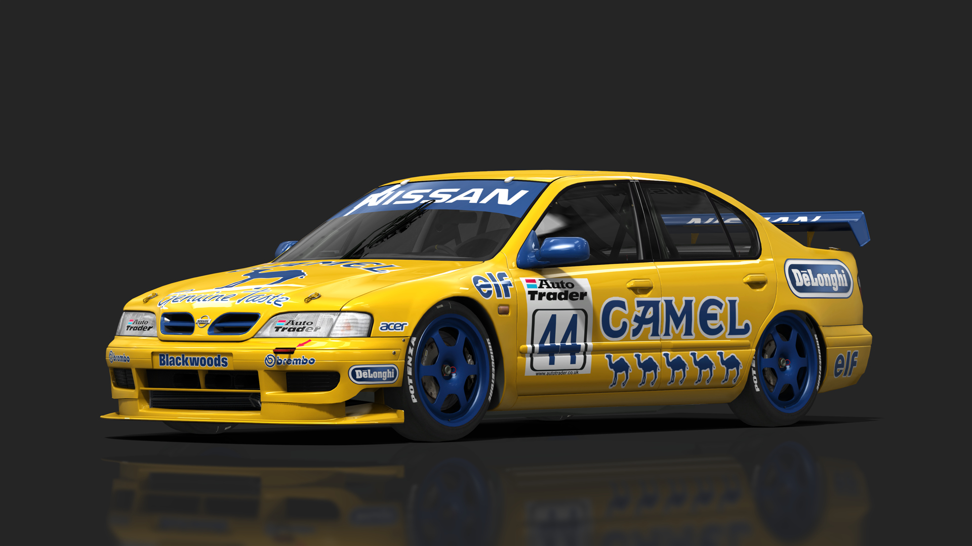 BTCC 90s - Nissan Primera P11, skin Camel Racing 44