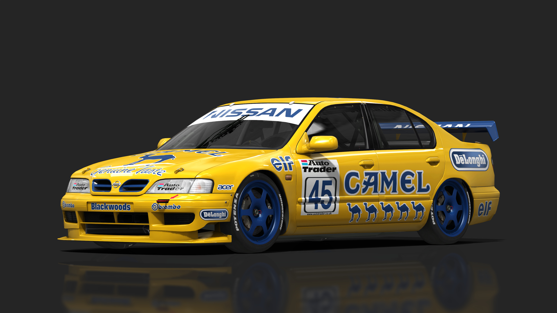 BTCC 90s - Nissan Primera P11, skin Camel Racing 45