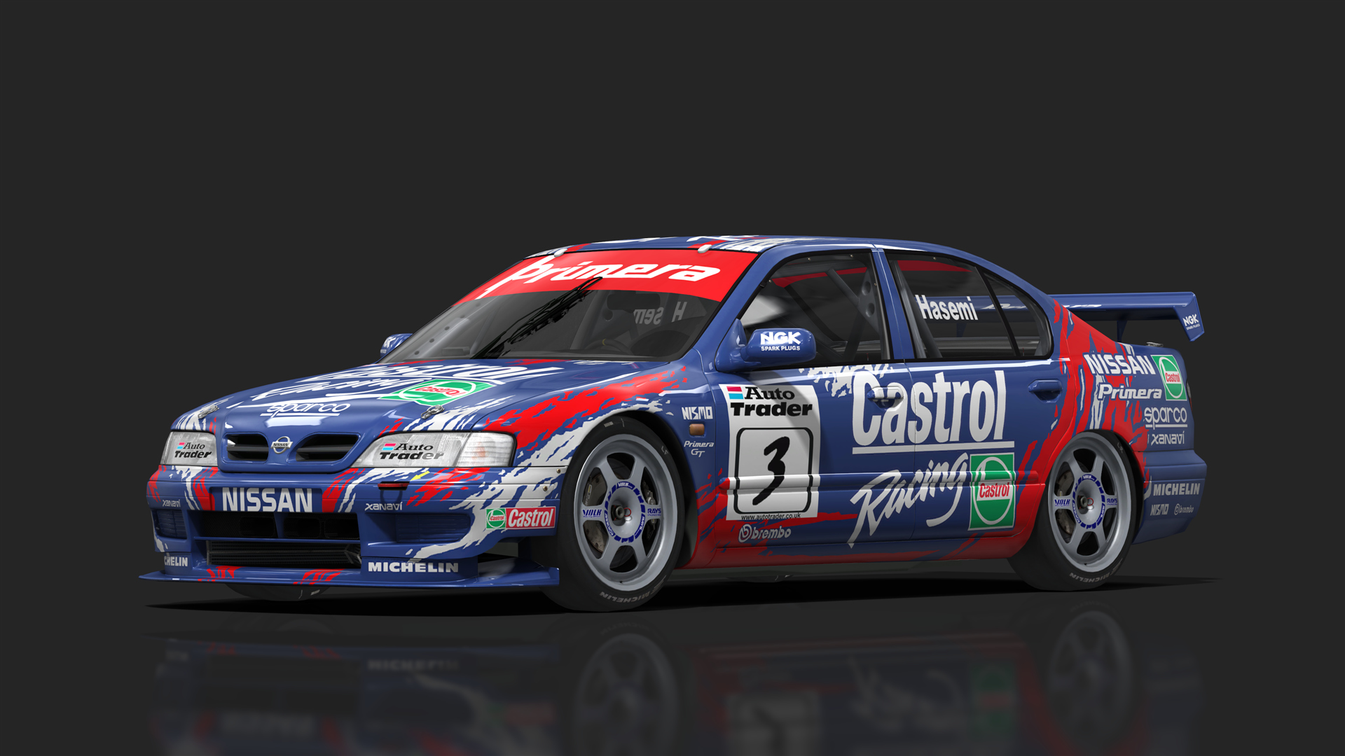 BTCC 90s - Nissan Primera P11, skin Castrol_3