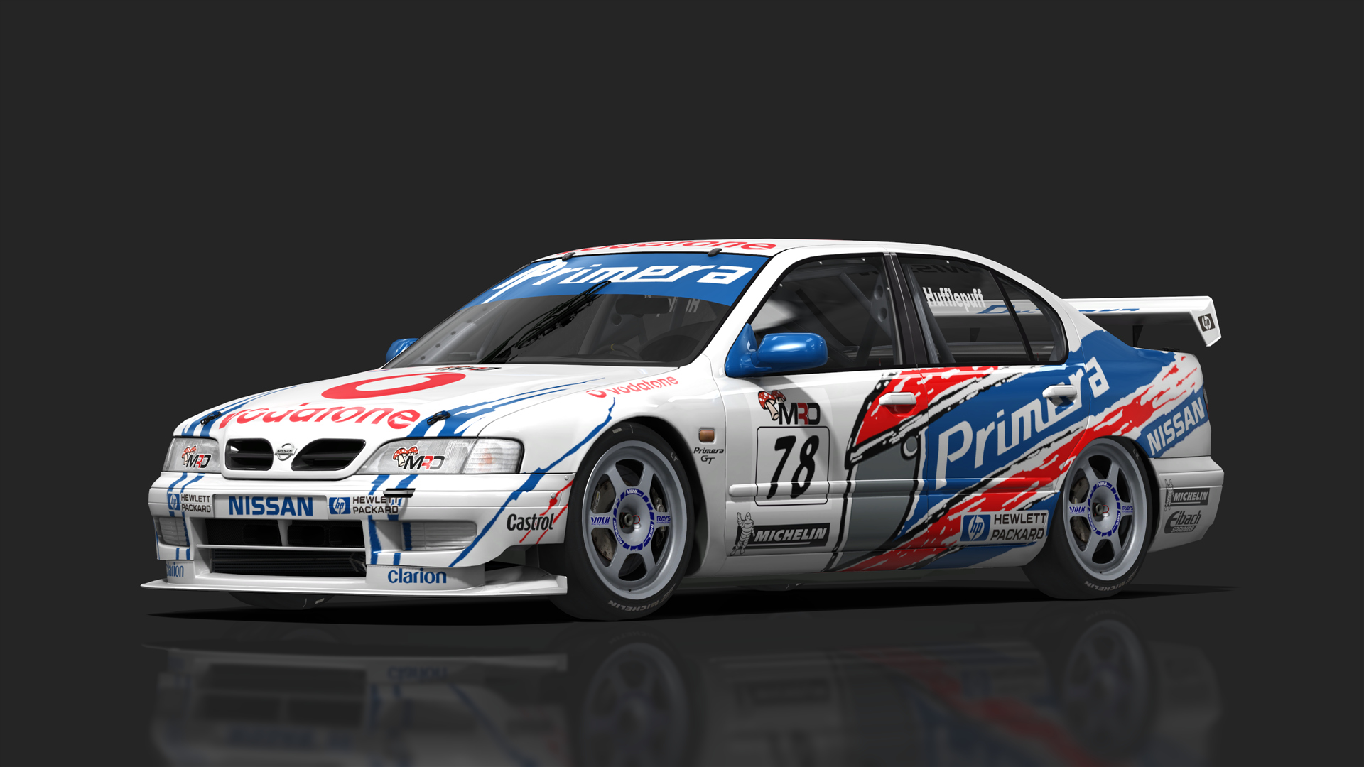 BTCC 90s - Nissan Primera P11, skin mro_s3_hufflepuff