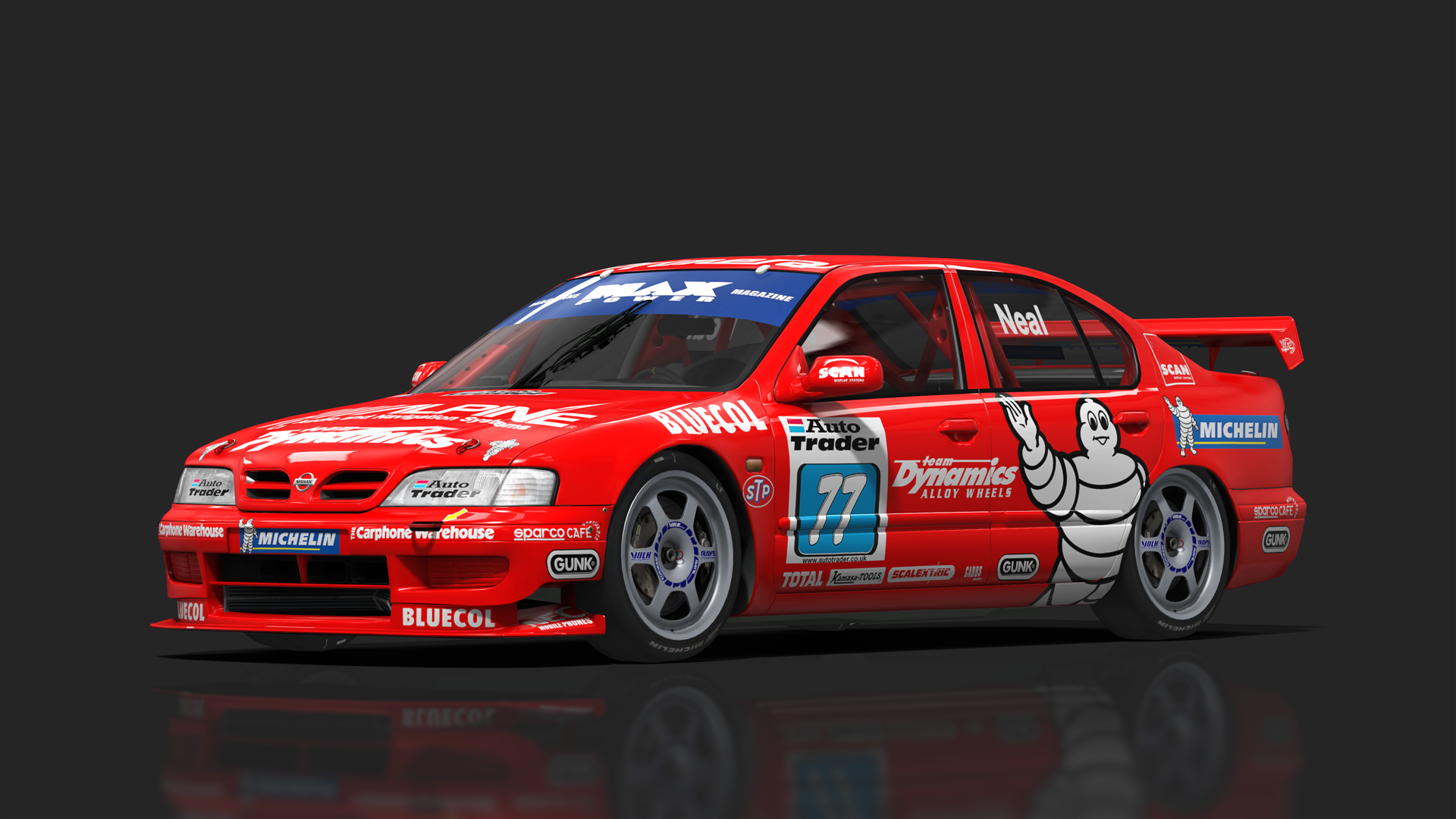 BTCC 90s - Nissan Primera P11, skin tdynamics