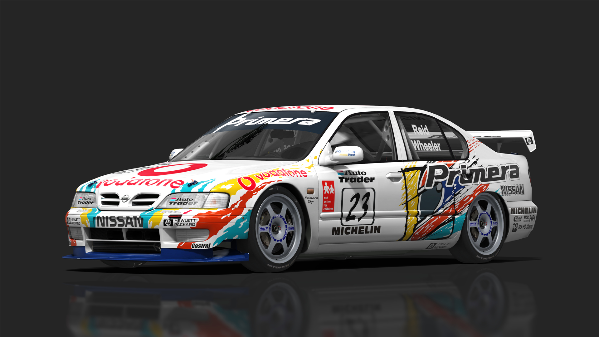 BTCC 90s - Nissan Primera P11, skin vodafone
