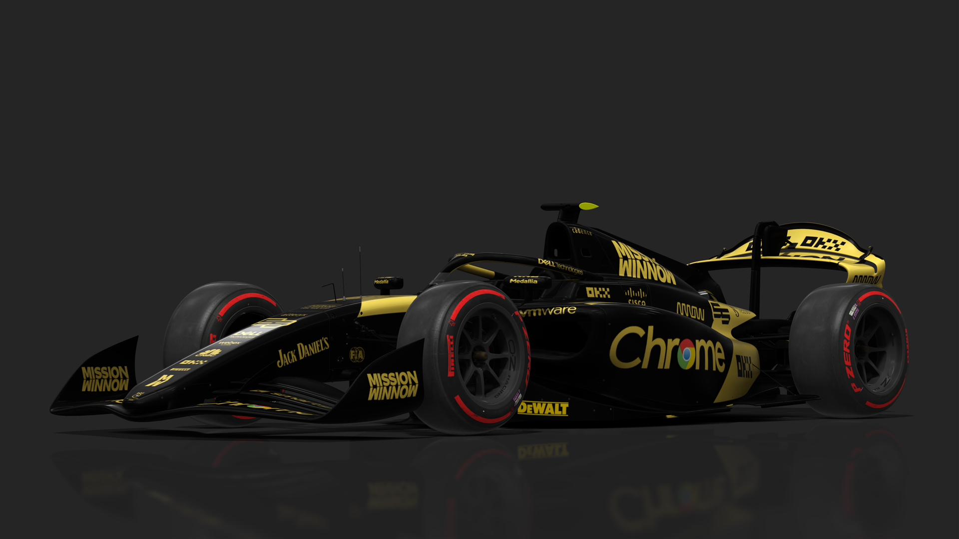 RSS Dallara F2 2024, skin 55_McLaren_MissionWinnowGold_Hoodlum