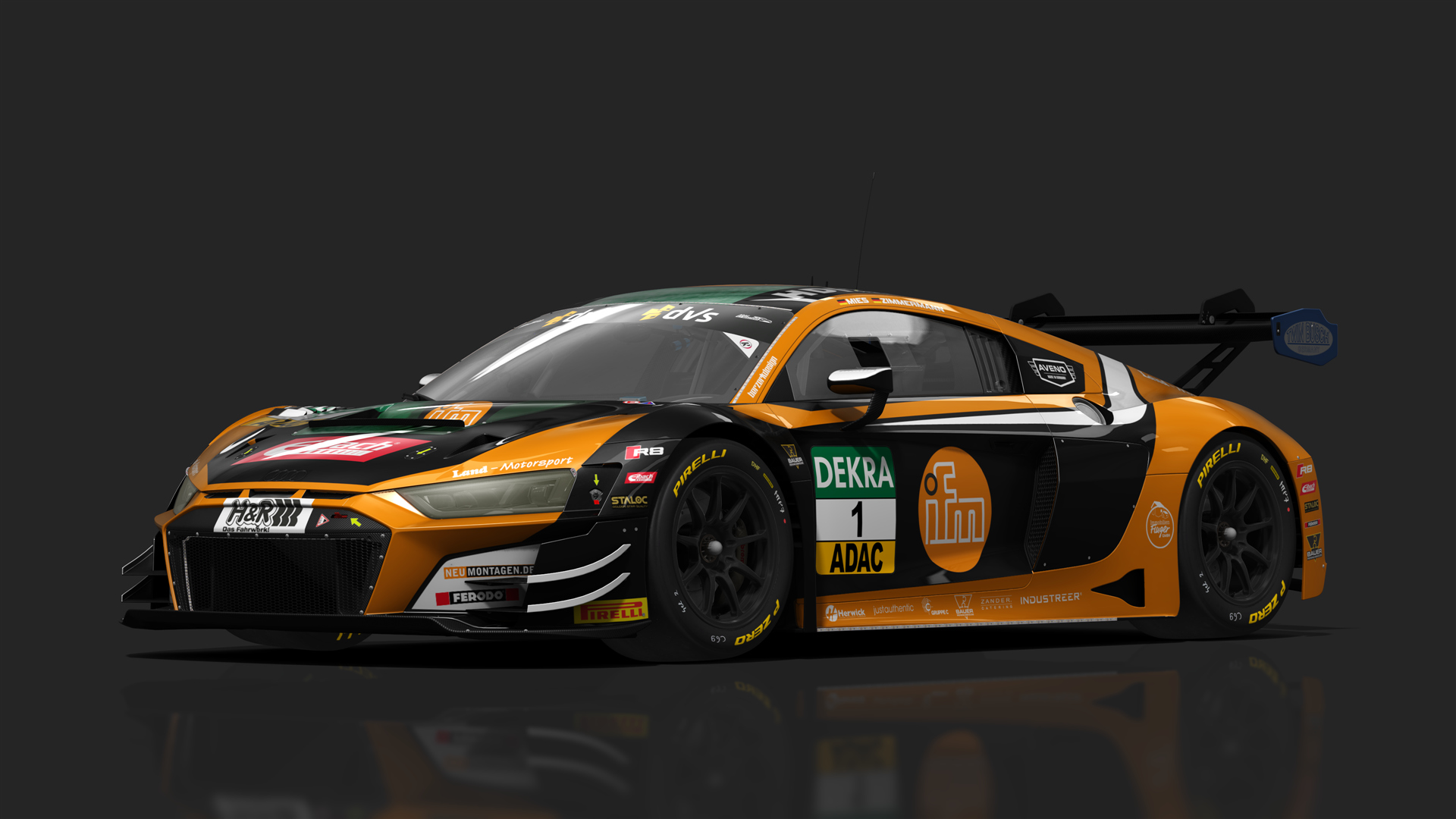 GT3 Audi R8 V10 Evo2, skin 01_land_motorsport_gtm_2022