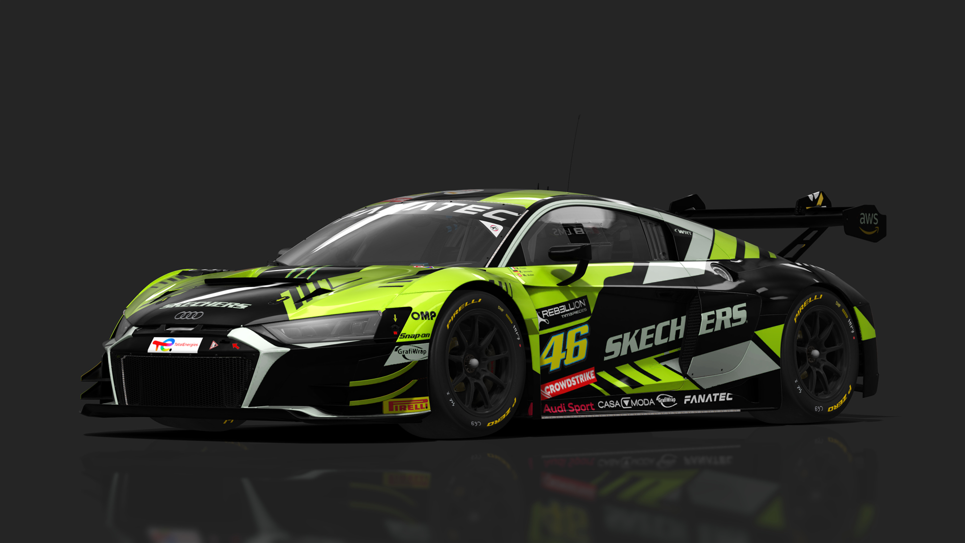 GT3 Audi R8 V10 Evo2, skin 2022 24h of Spa Audi Sport Team WRT #46