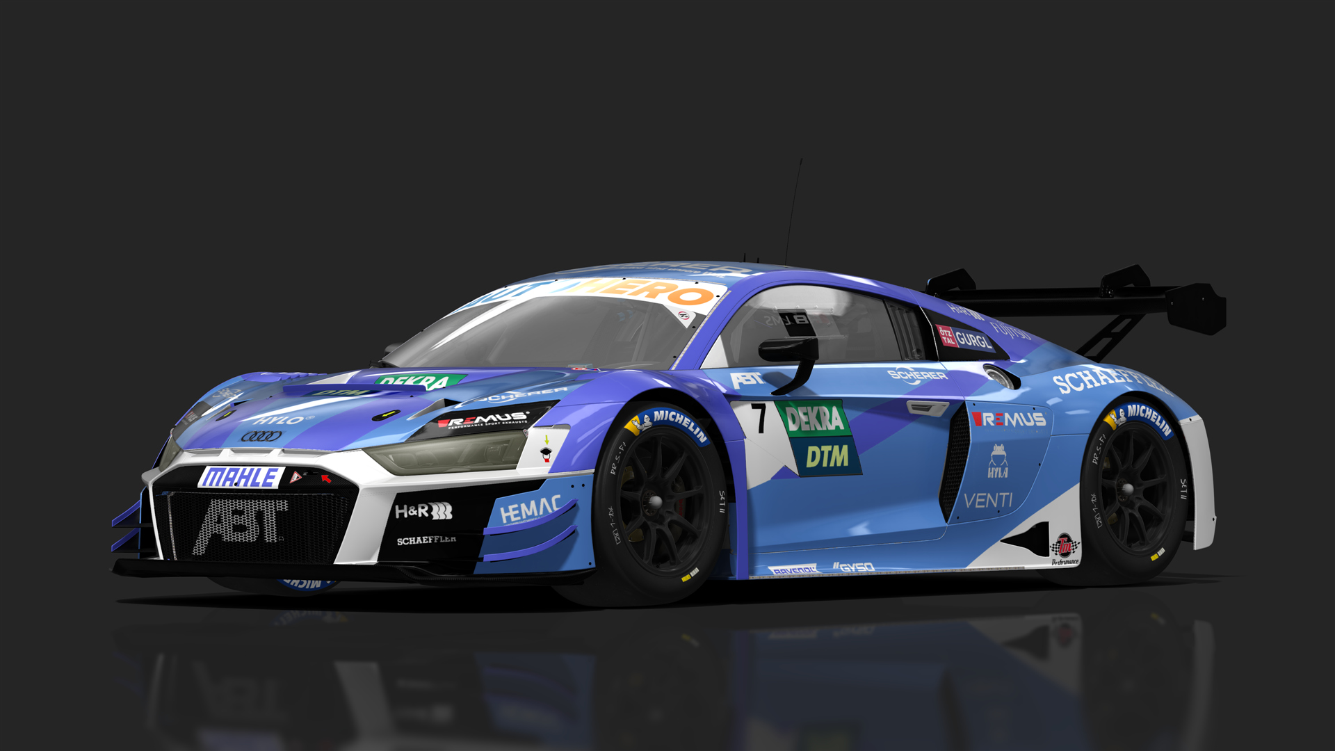 GT3 Audi R8 V10 Evo2, skin 2022 DTM Team ABT #7