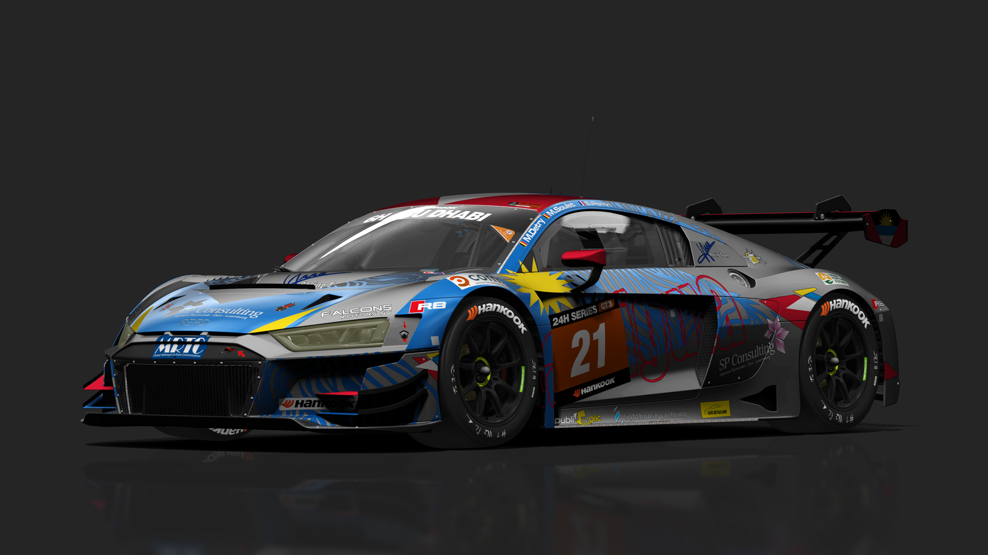 GT3 Audi R8 V10 Evo2, skin 2023 6H Abu Dhabi Haas RT #21 4K