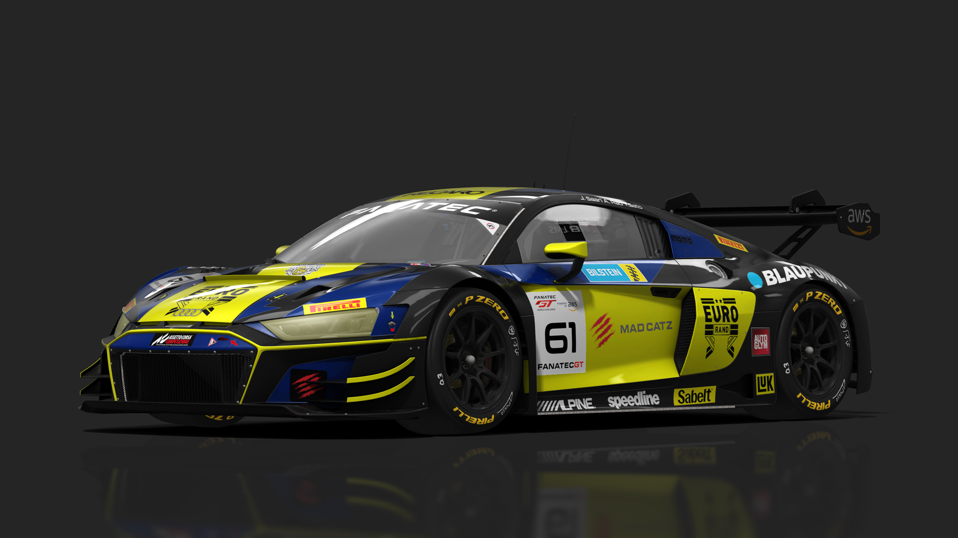 GT3 Audi R8 V10 Evo2, skin EuroRand_GTWC_Carbon