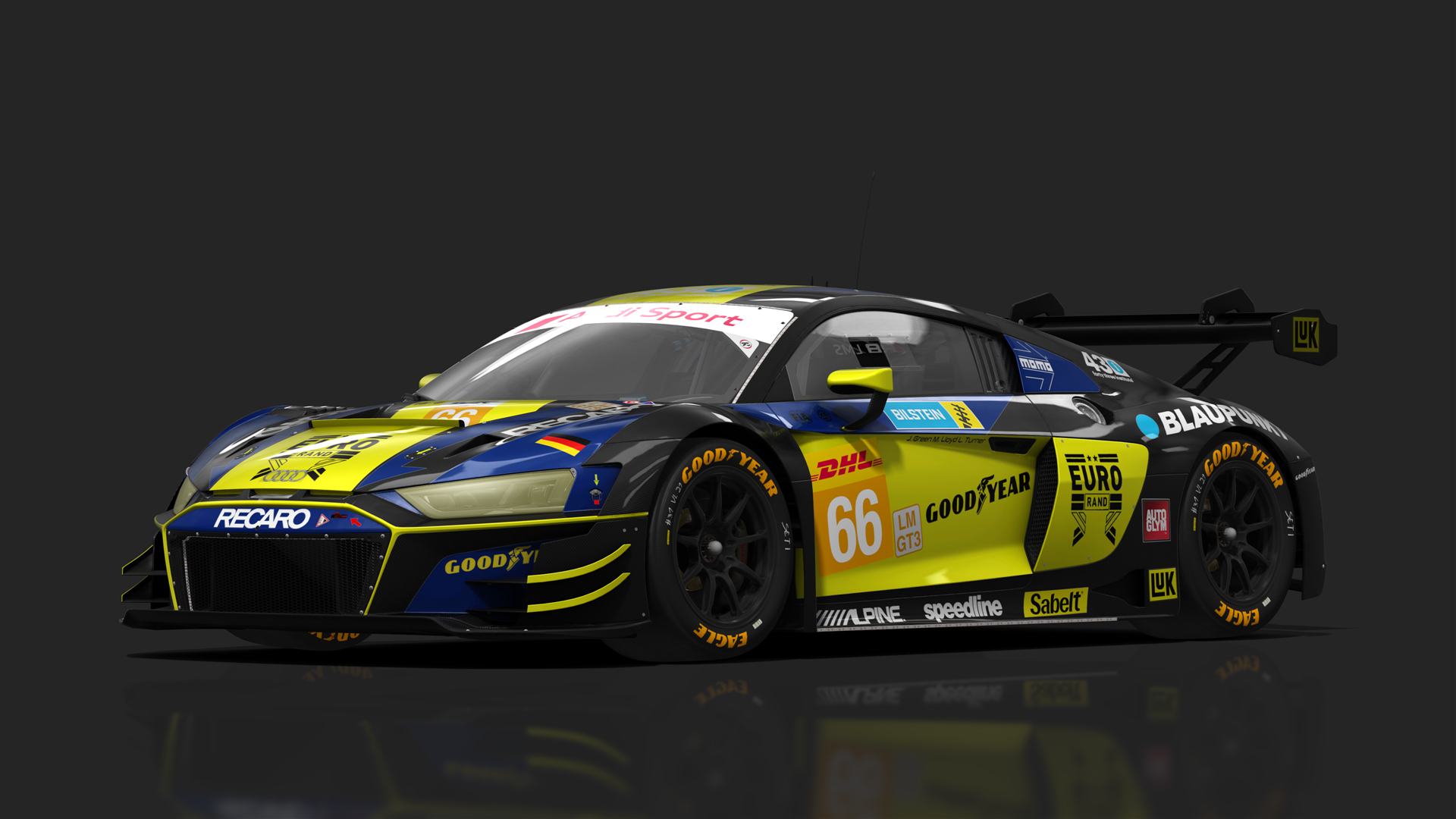 GT3 Audi R8 V10 Evo2, skin EuroRand_LMGT3_Carbon