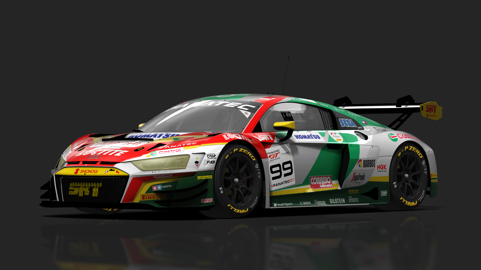 GT3 Audi R8 V10 Evo2, skin TEAM SRT