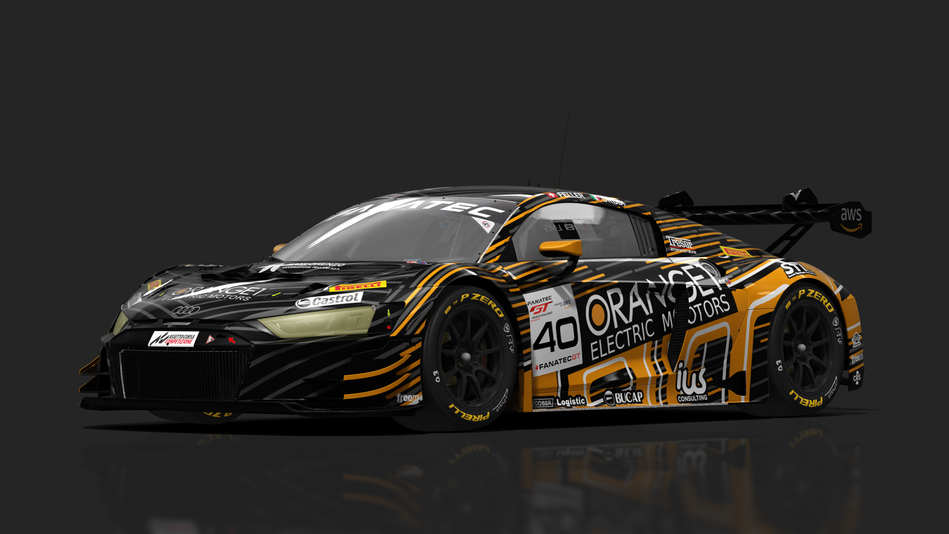 GT3 Audi R8 V10 Evo2, skin Tresor Orange 1 40