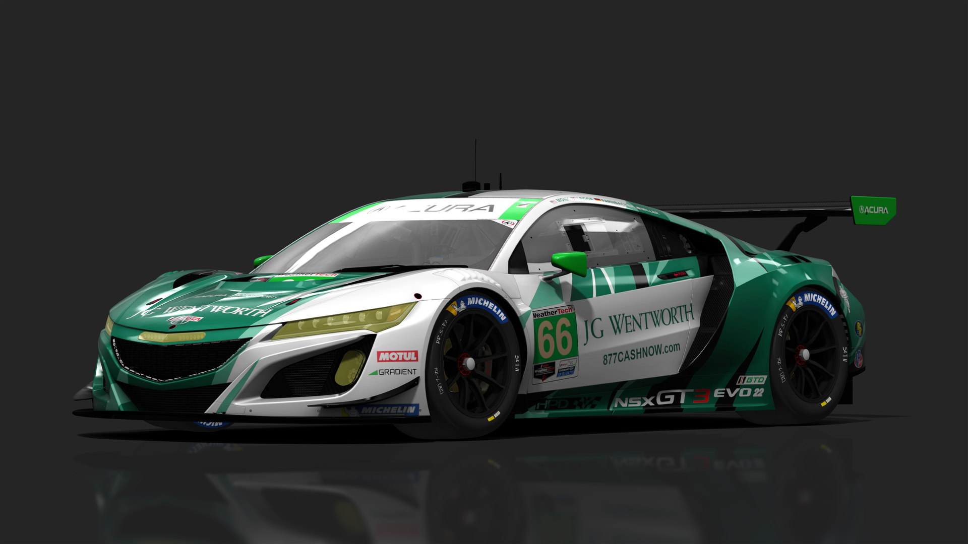 GT3 Acura NSX GT3 Evo, skin 2023_IMSA_#66_Gradient_Racing