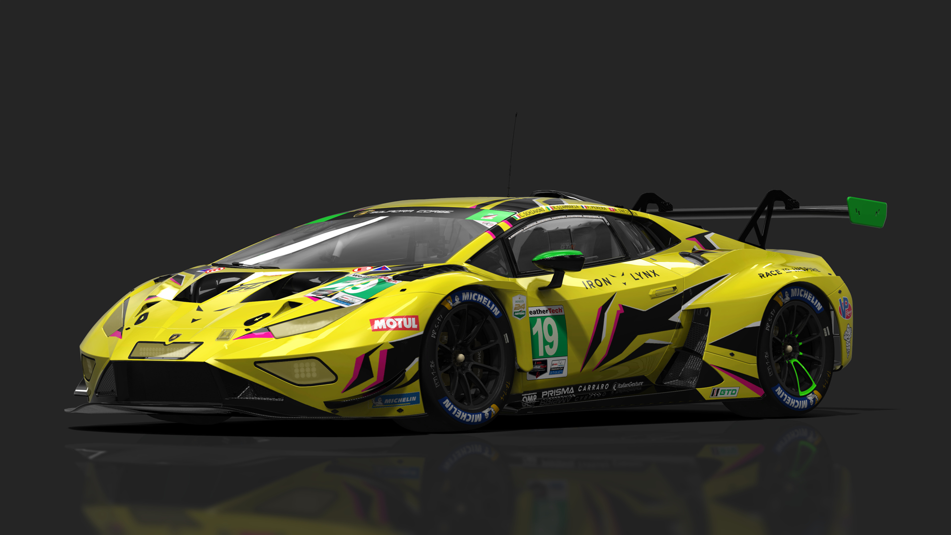 GT3 Lamborghini Huracán GT3 EVO2, skin 2023_Iron_Lynx_#19_Rolex24