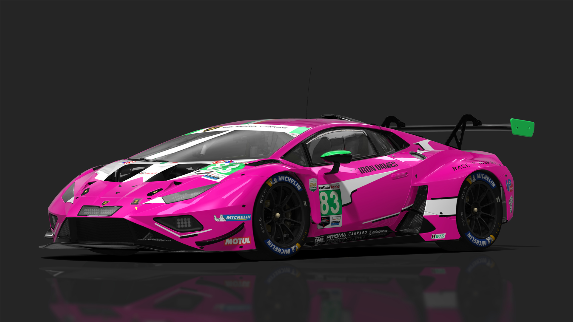GT3 Lamborghini Huracán GT3 EVO2, skin 2024 IMSA Iron Dames #83 Presentation