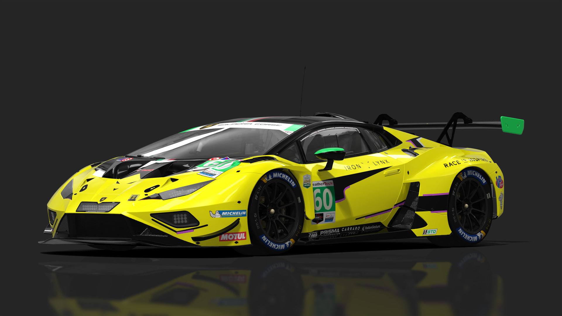 GT3 Lamborghini Huracán GT3 EVO2, skin 2024 IMSA Iron Lynx #60 Presentation