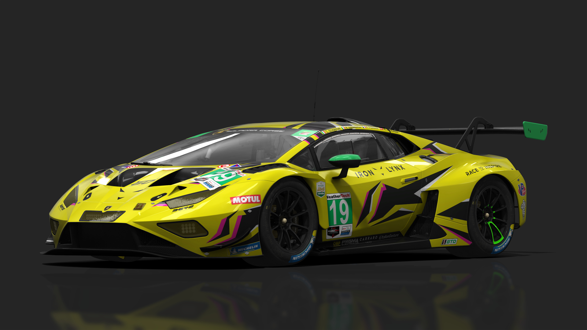GT3 Lamborghini Huracán GT3 EVO2, skin M17_iron_lynx_imsa_19