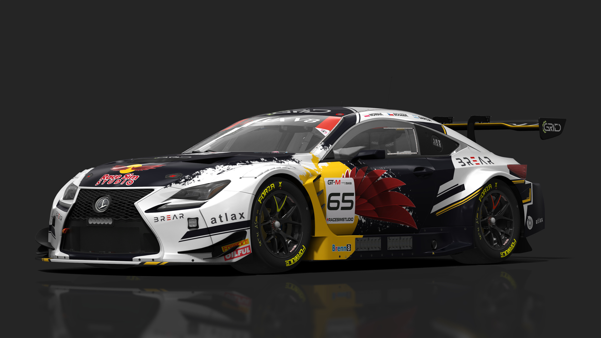 GT3 Lexus RC F GT3, skin 03_red_eagle_65