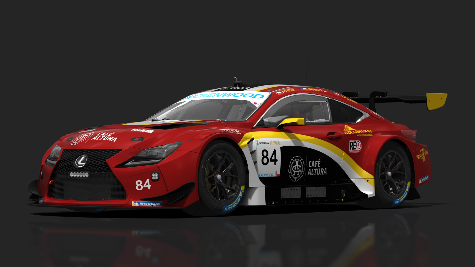 GT3 Lexus RC F GT3, skin Custom 1 Pacific Endurance Series Moai Racing 84