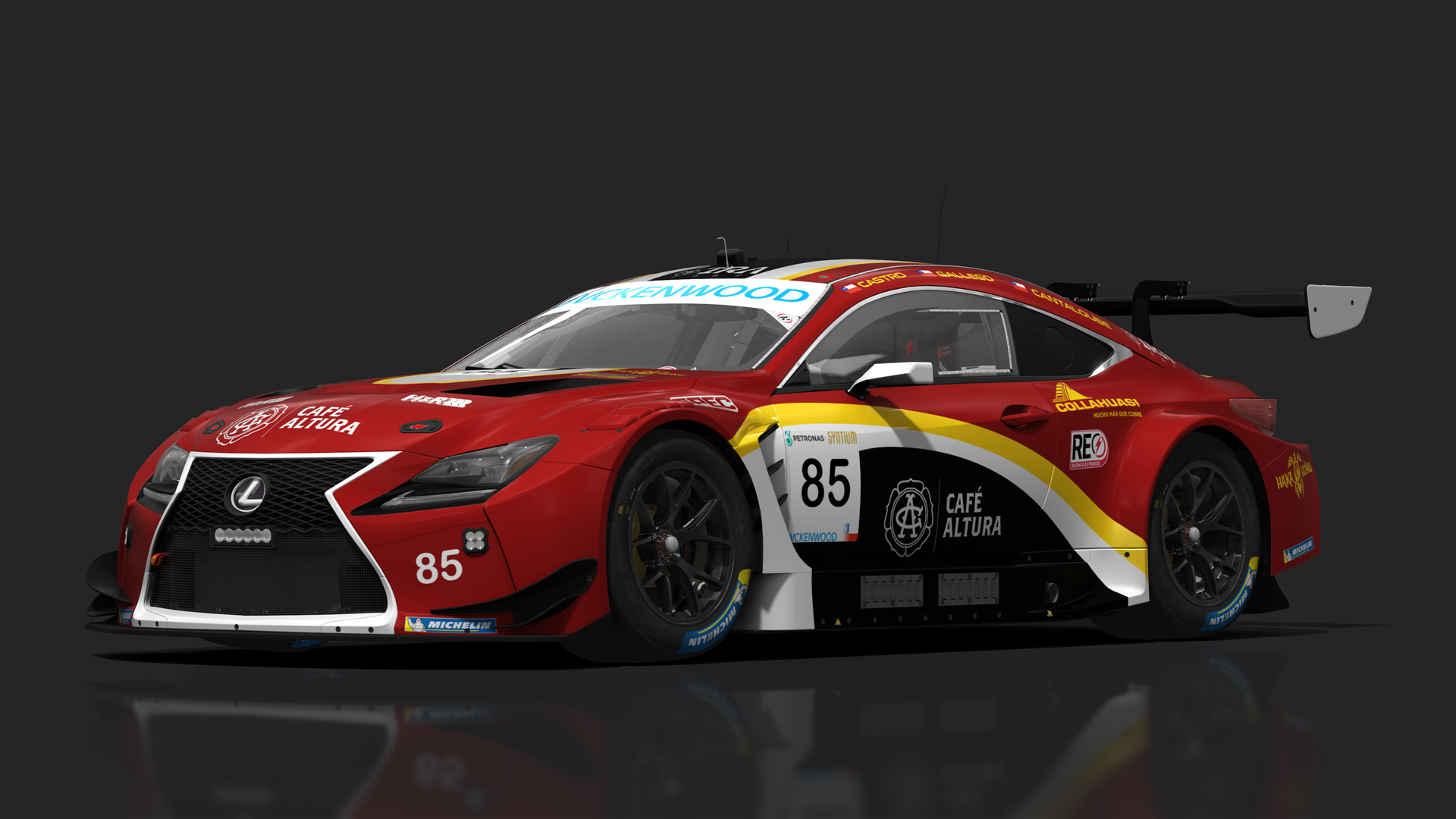 GT3 Lexus RC F GT3, skin Custom 1 Pacific Endurance Series Moai Racing 85