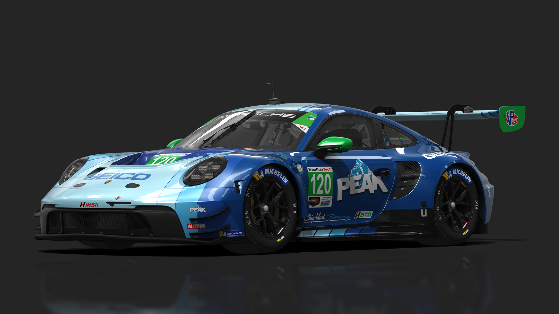 GT3 Porsche 911 GT3 R (992), skin 2024_Chip_Hart_Racing_IMSA