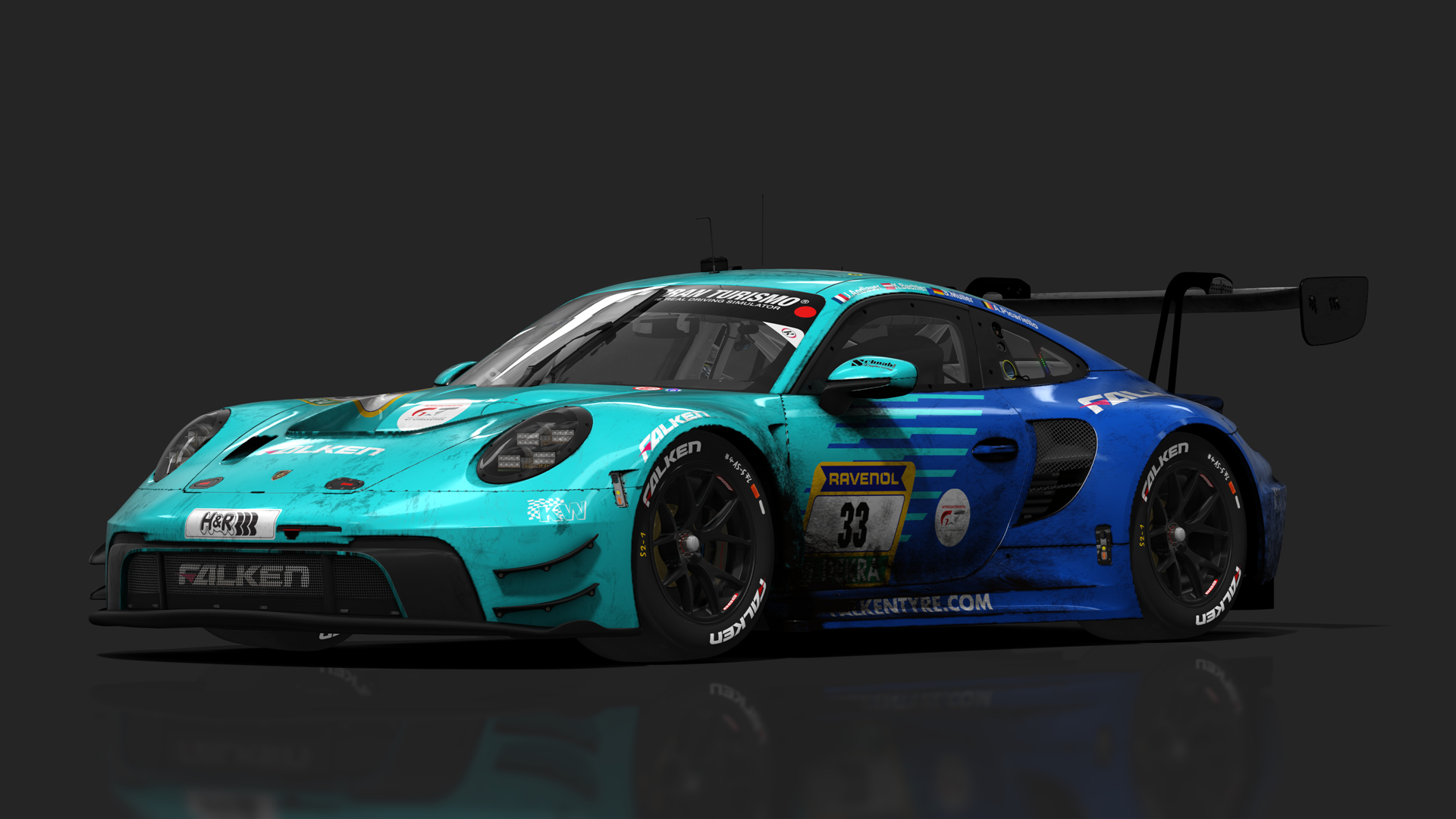 GT3 Porsche 911 GT3 R (992), skin 33_Falken_dirty