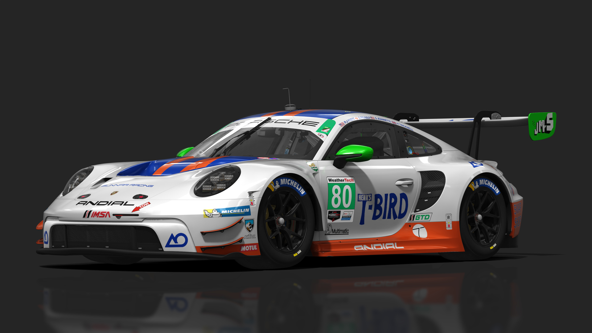 GT3 Porsche 911 GT3 R (992), skin 80_AO Racing_IMSA