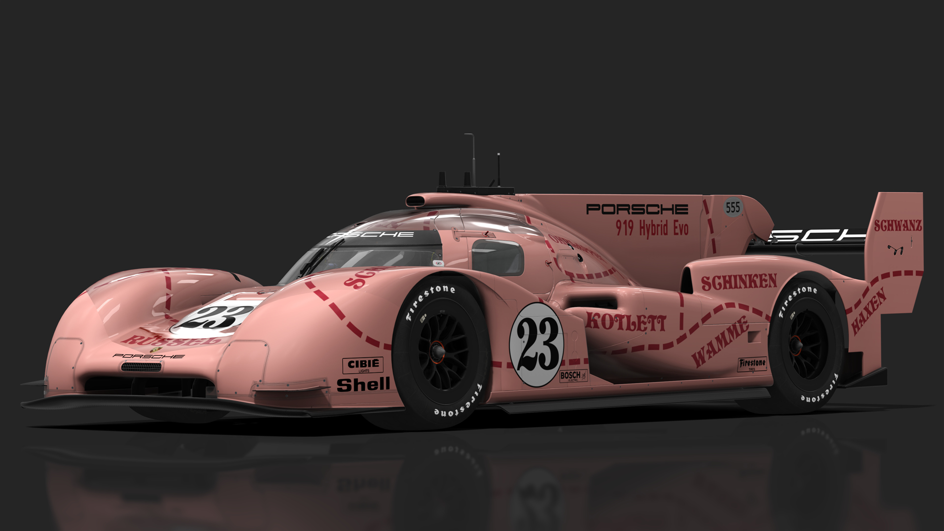 Porsche 919 Hybrid EVO, skin 23_Pink_Pig