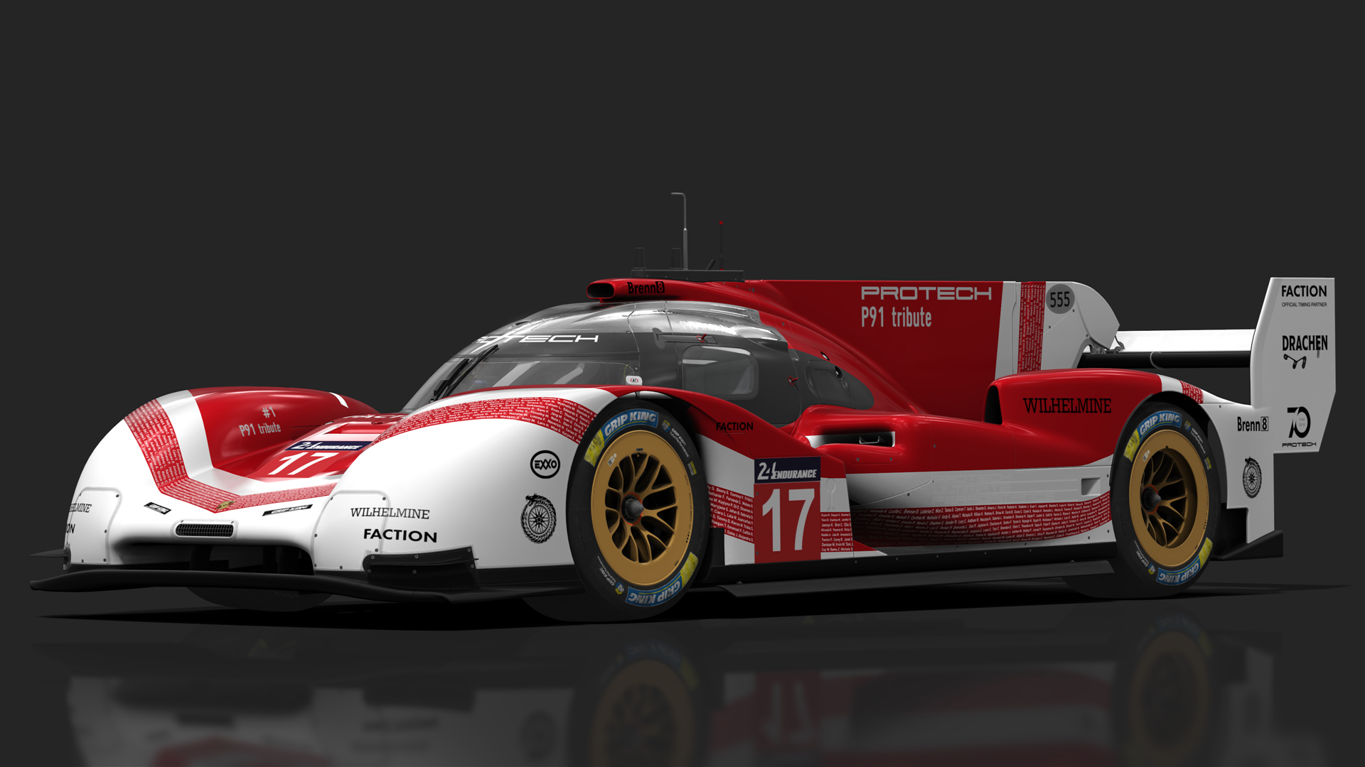 Porsche 919 Hybrid EVO, skin red_white_17
