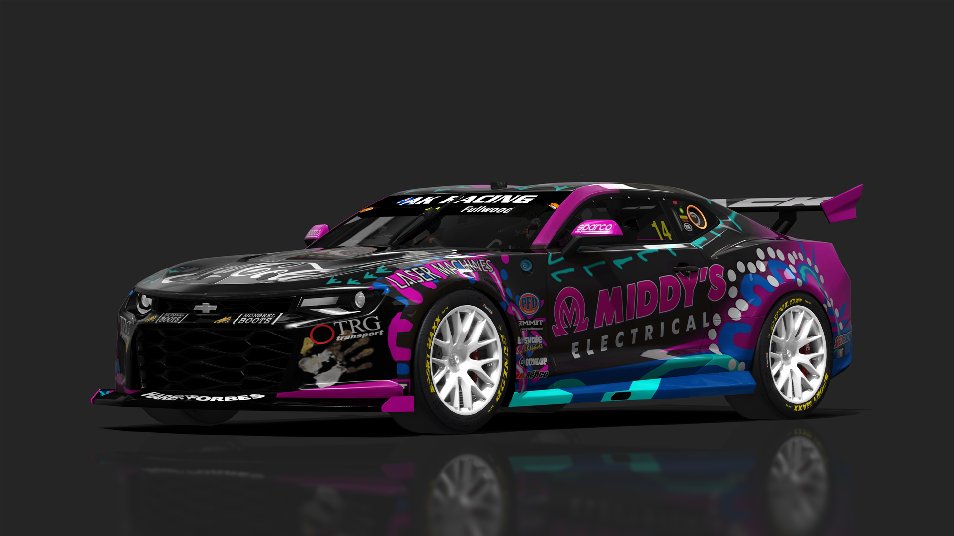 V8 Supercar (Gen3) Chevrolet Camaro, skin 14_middys_indigenous