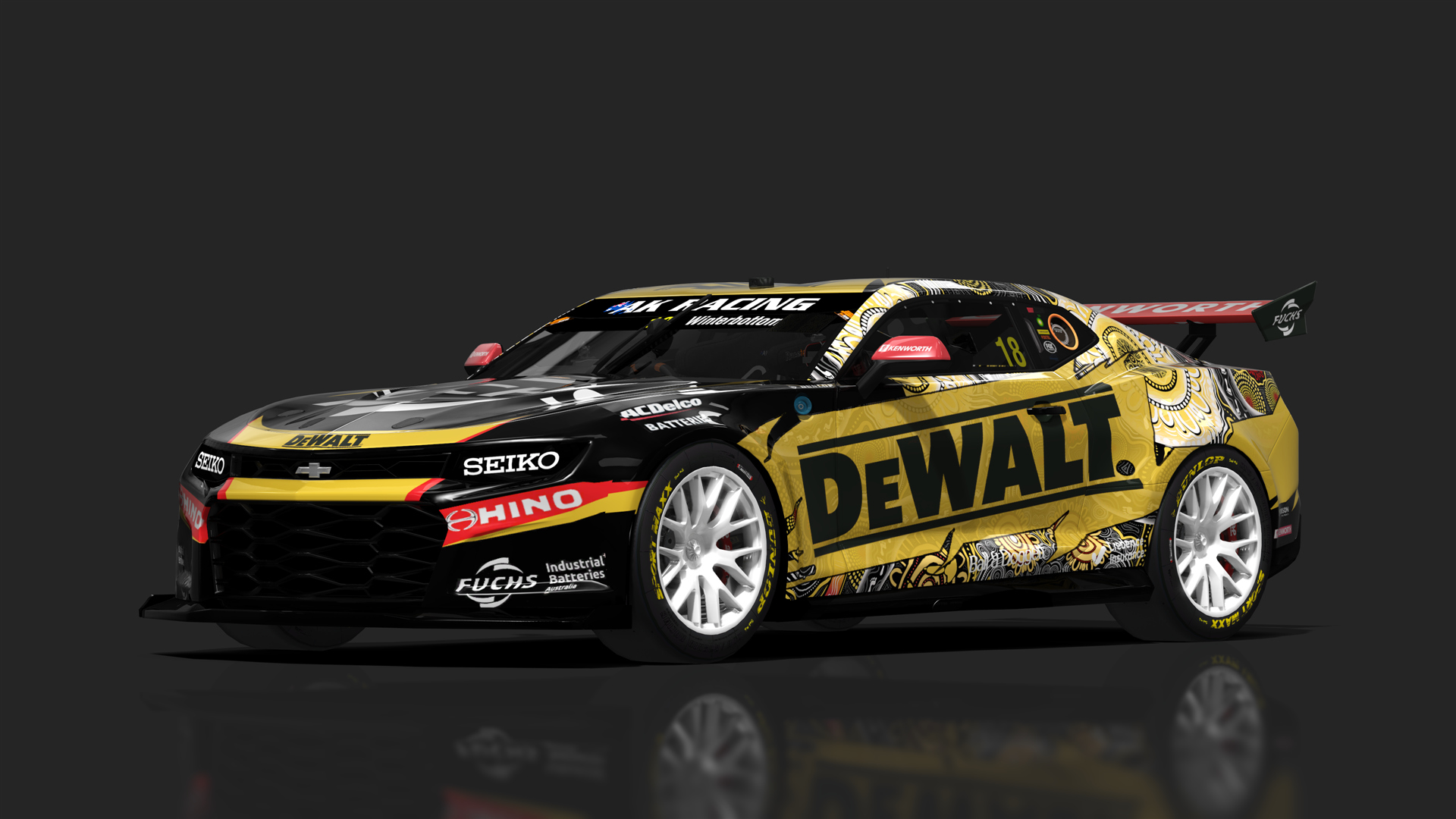 V8 Supercar (Gen3) Chevrolet Camaro, skin 18_dewalt_indigenous