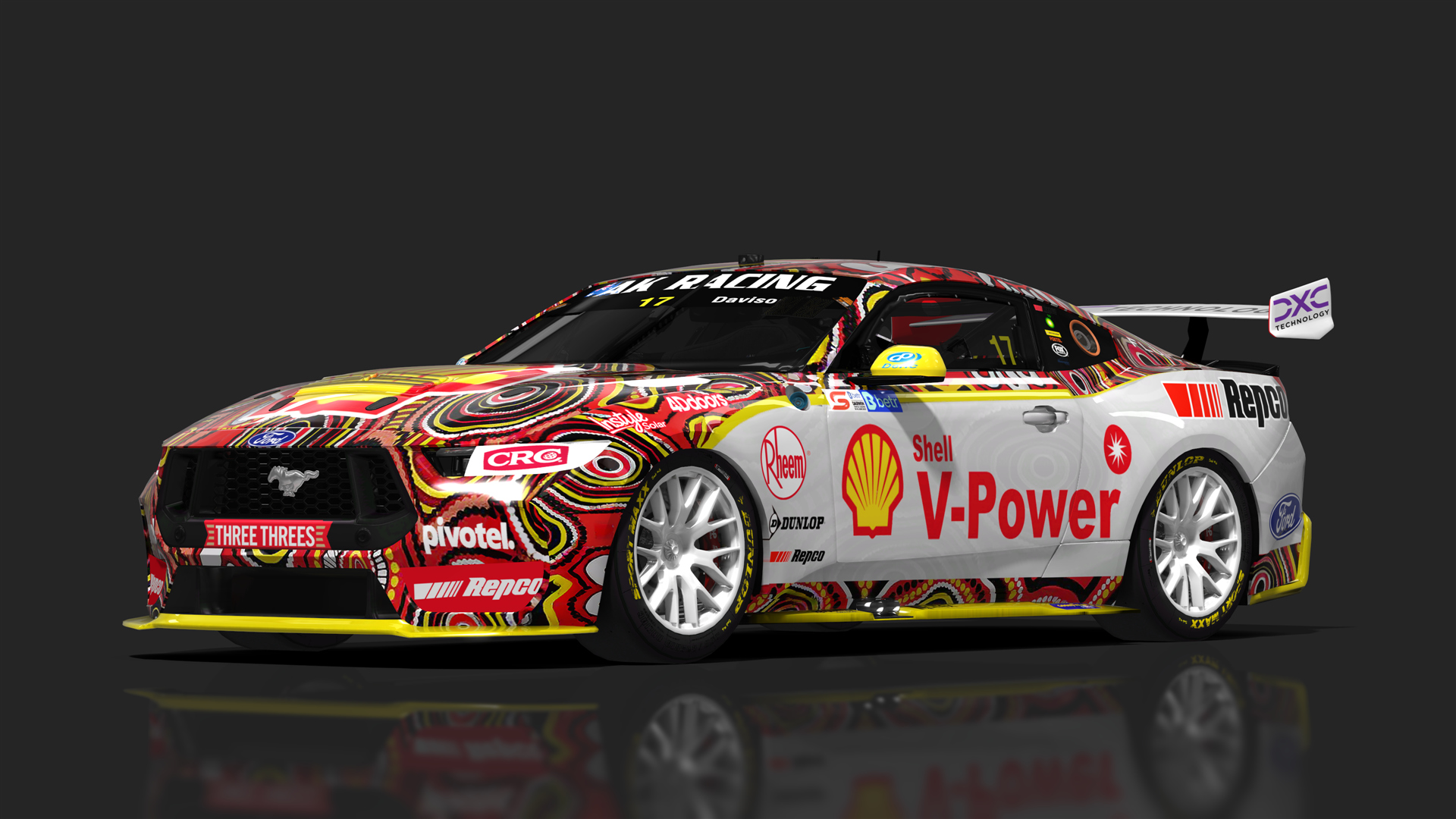 V8 Supercar (Gen3) Ford Mustang, skin 17_davison_indigenous