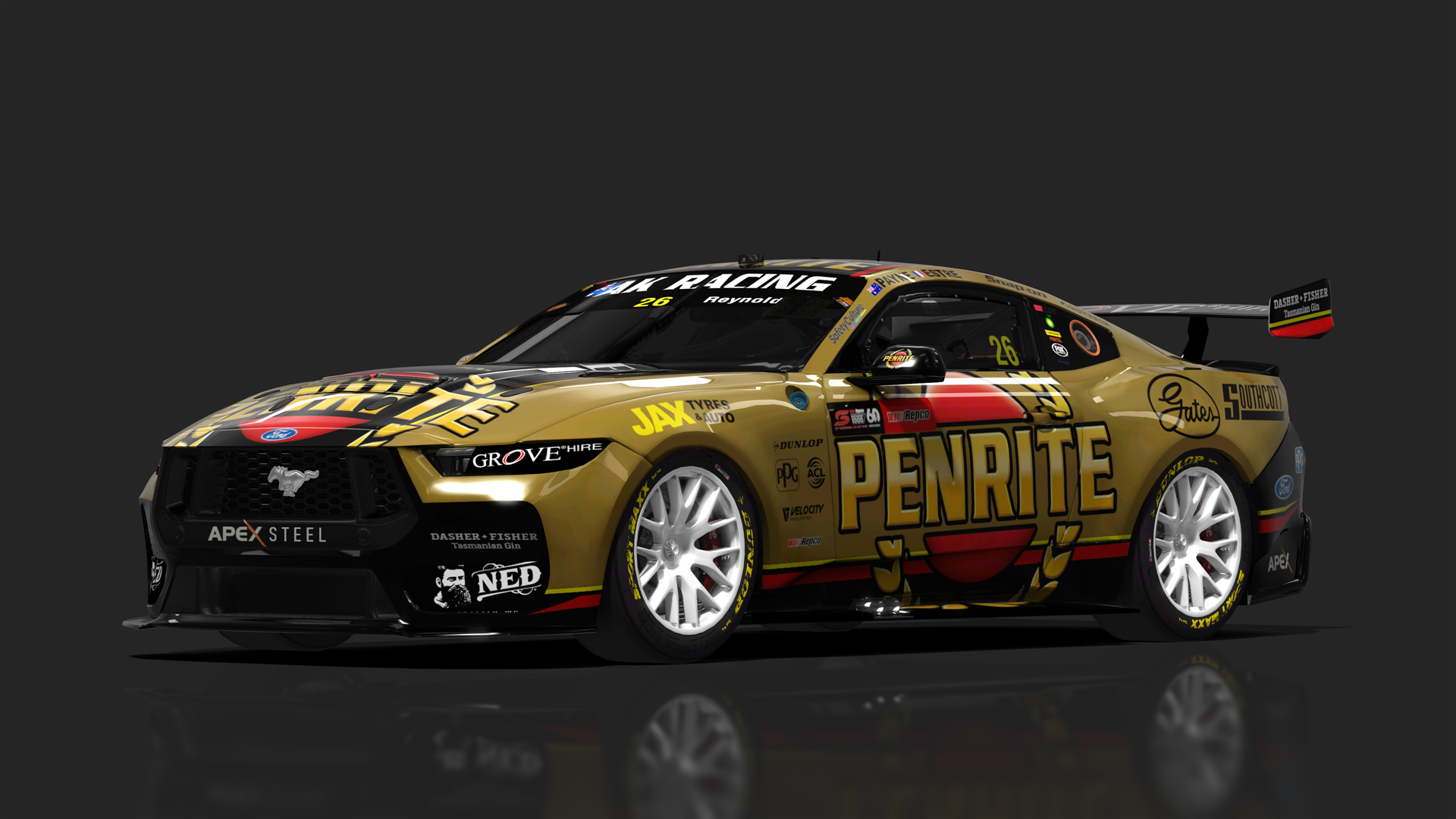 V8 Supercar (Gen3) Ford Mustang, skin 19_reynolds_bathurst_1000