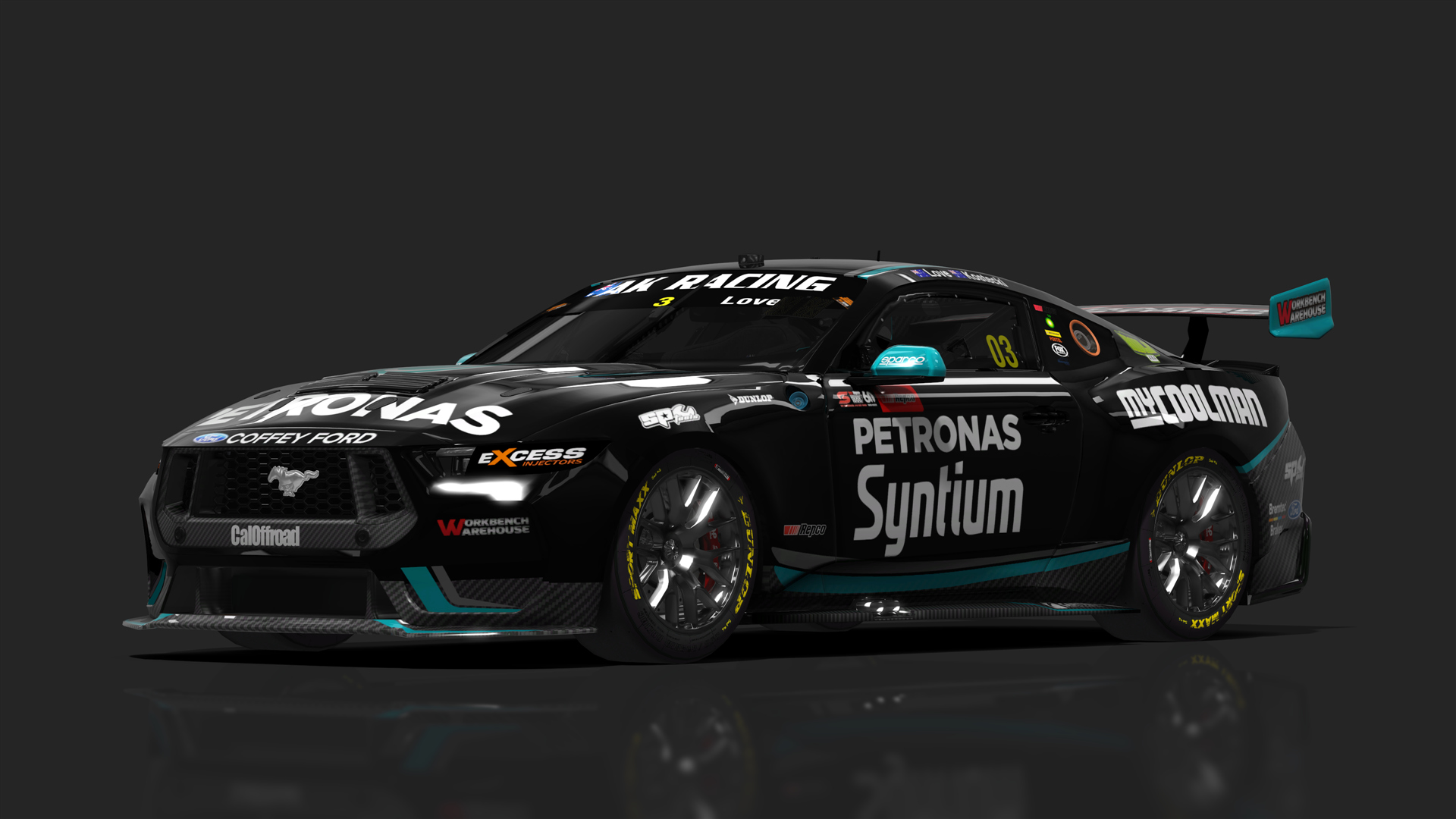 V8 Supercar (Gen3) Ford Mustang, skin 3_love_bathurst_1000