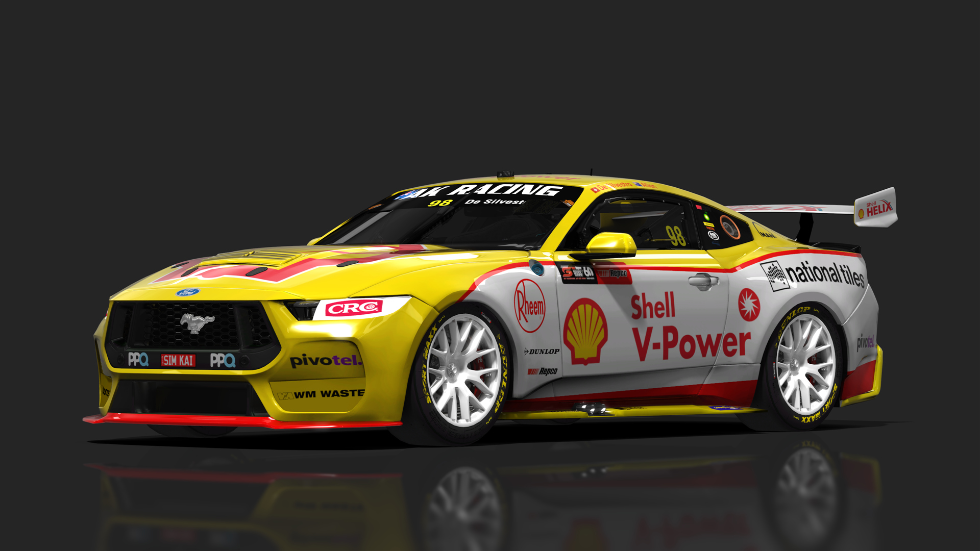 V8 Supercar (Gen3) Ford Mustang, skin 98_de_silvestro_bathurst_1000