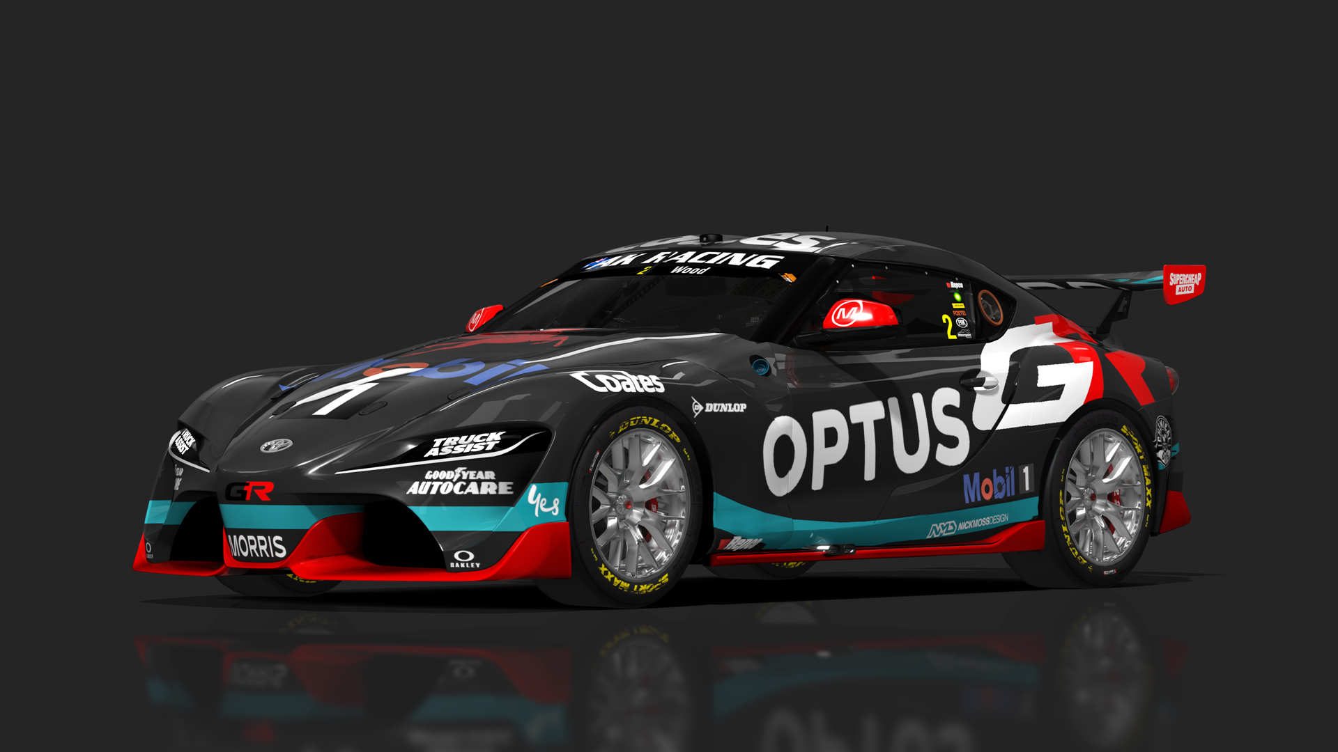 V8 Supercar (Gen3) Toyota GR Supra, skin 2026_wau_wood
