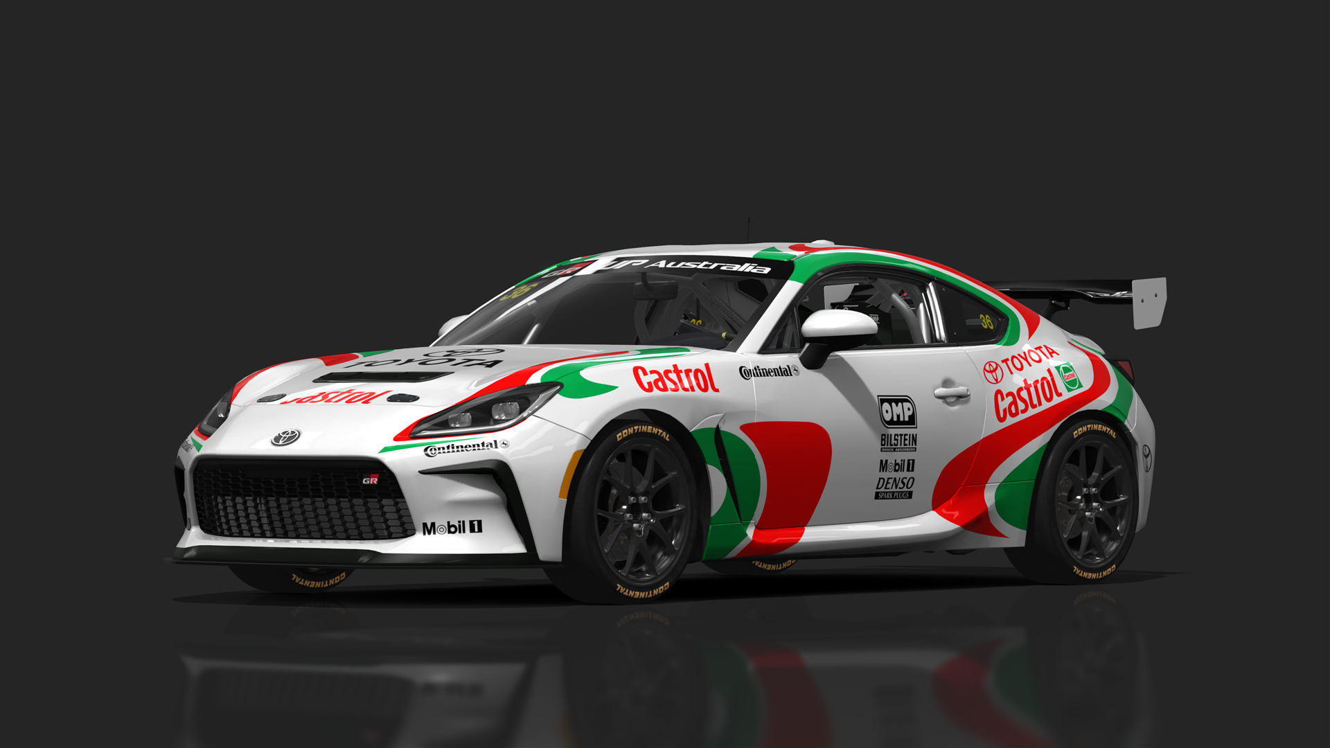 Toyota GR86 Cup, skin GR86OZ_TOMS_Castrol