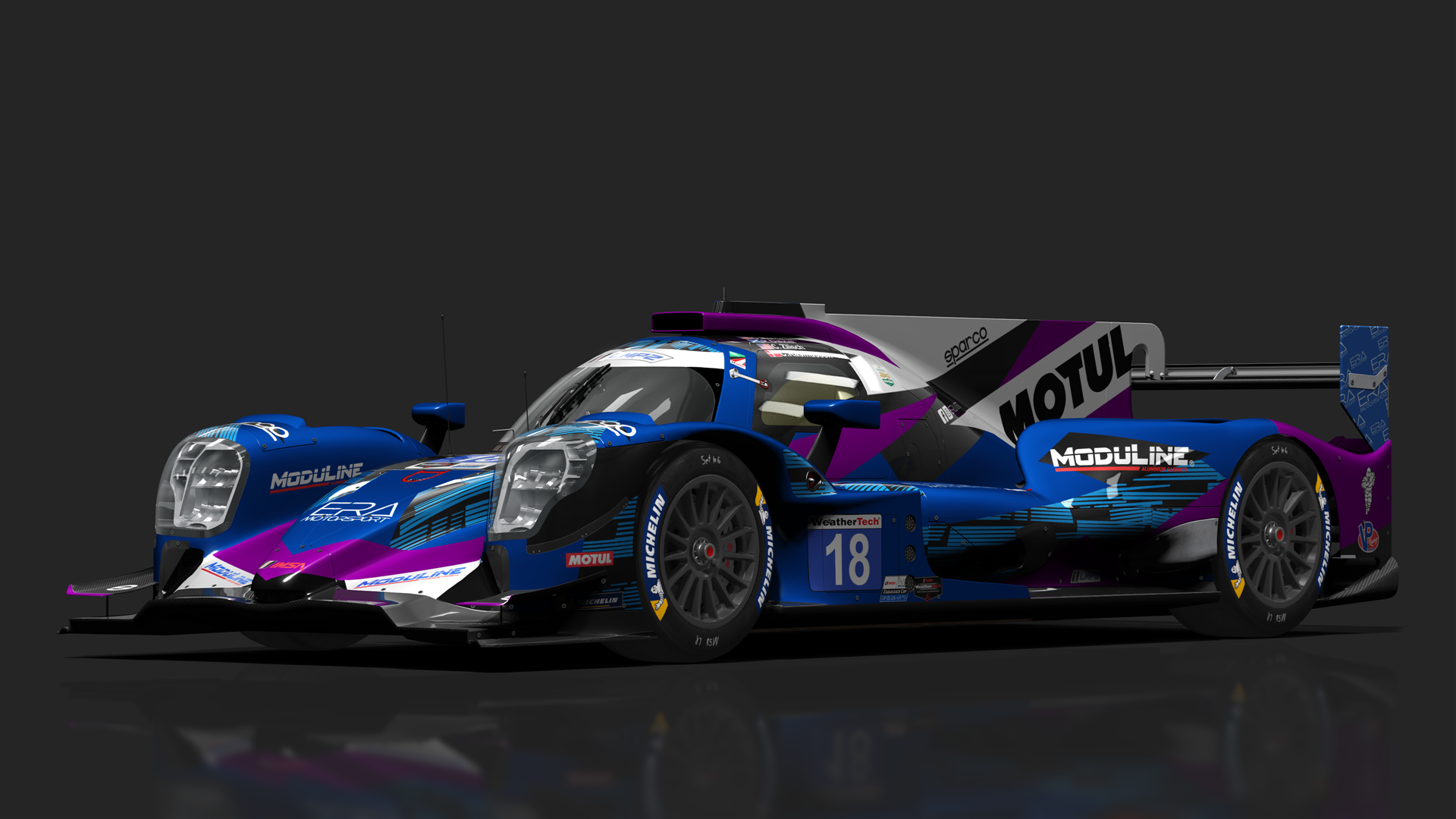 URD LMP2 Oreca 07 2021, skin 2024 IMSA ERA Motorsport #18 4K