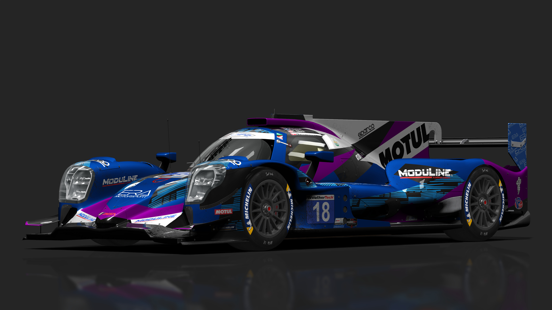 URD LMP2 Oreca 07 2021, skin 2024 IMSA ERA Motorsport #18 Dirty 4K