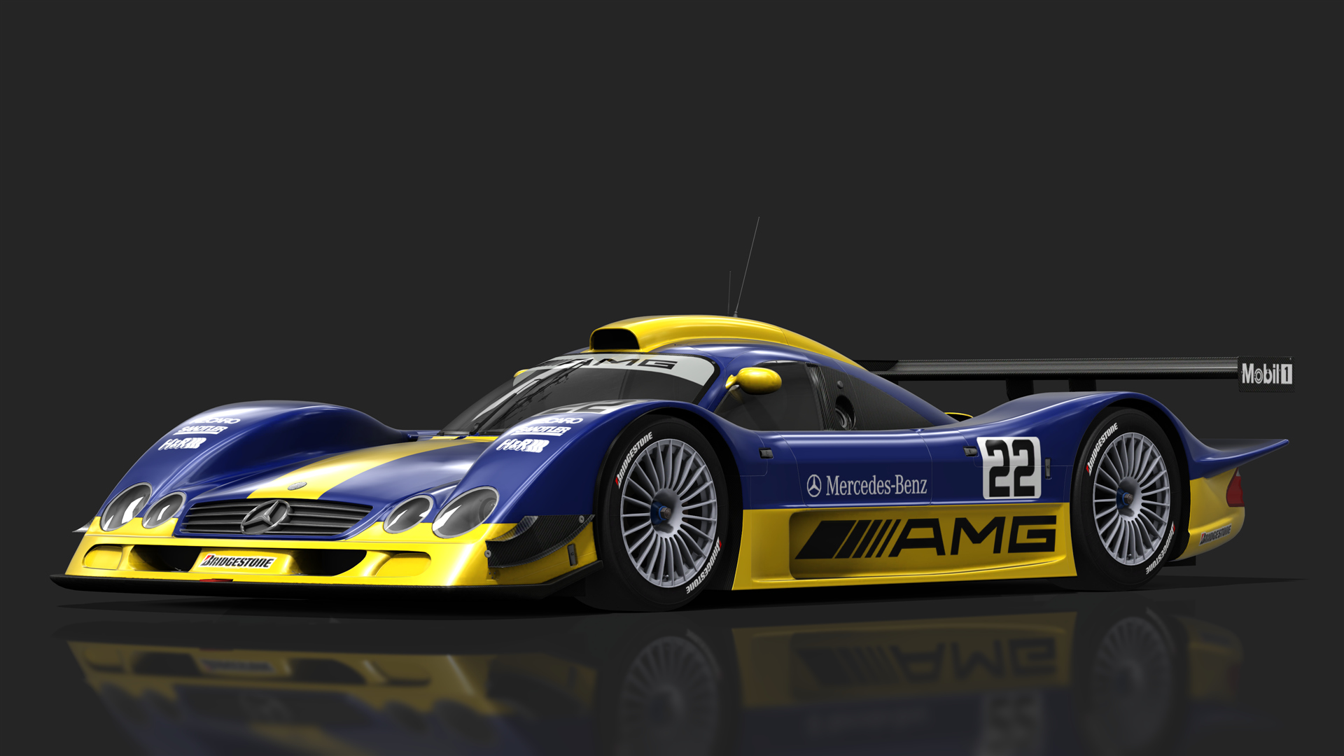 URD GT1 90s Mercedes-Benz CLR LM, skin AMG_CP_22